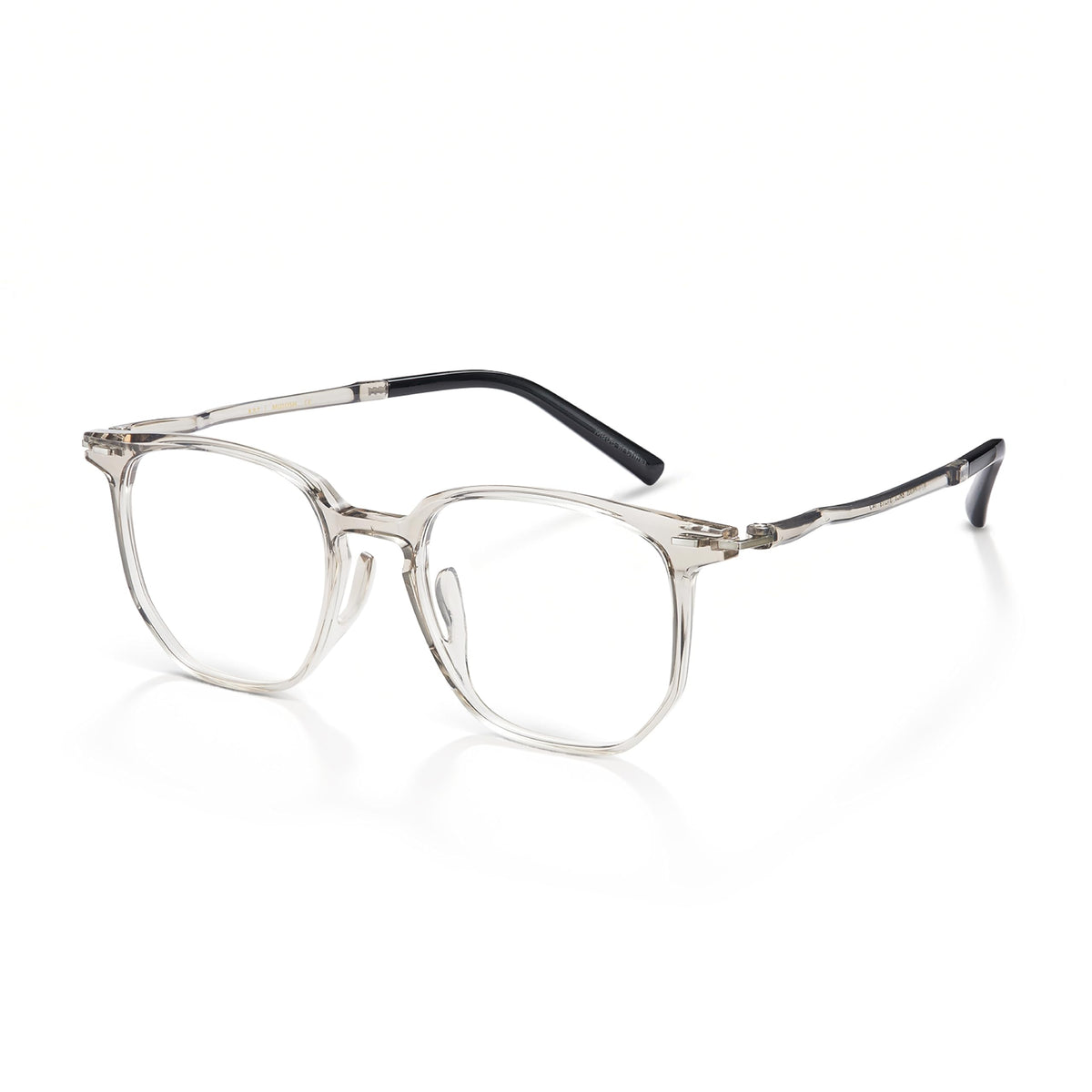 MUJOSH Ultem geometric eyeglasses frame in lightweight Ultem with a mortise and tenon hinge