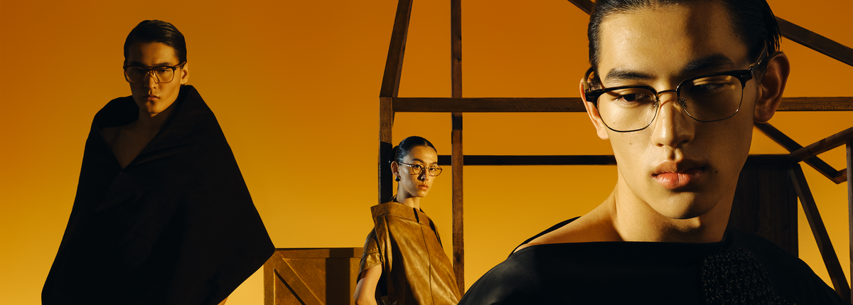 MUJOSH optical frames, campaign photograph