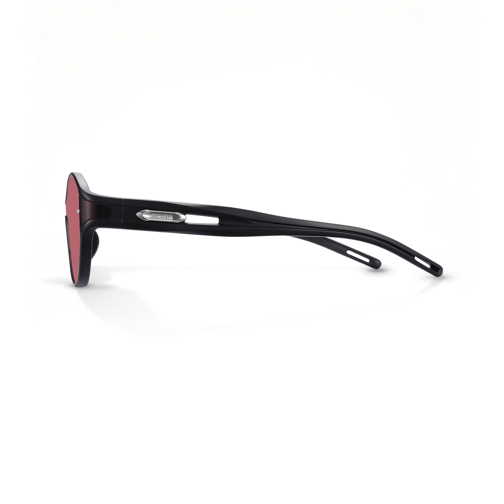 Futuristic Narrow Sunglasses for Women Men, Lightweight TR90 One-Piece Bent Lens, Exclusive Brand of EssilorLuxottica