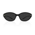 Futuristic Narrow Sunglasses for Women Men, Lightweight TR90 One-Piece Bent Lens, Exclusive Brand of EssilorLuxottica