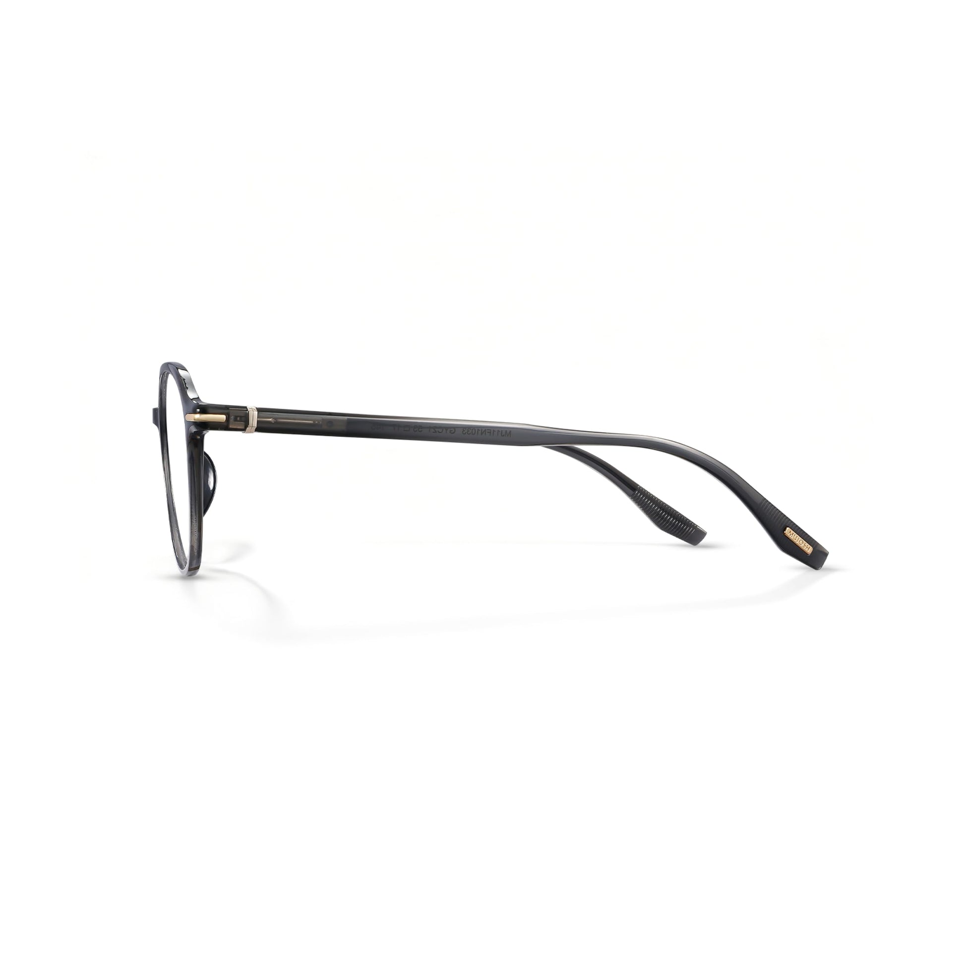 Lightweight 12.9g Crown Frame Glasses for Men Women, Non Prescription Fashion Eyewear with Spring Hinges, Anti-Slip Clear Gla