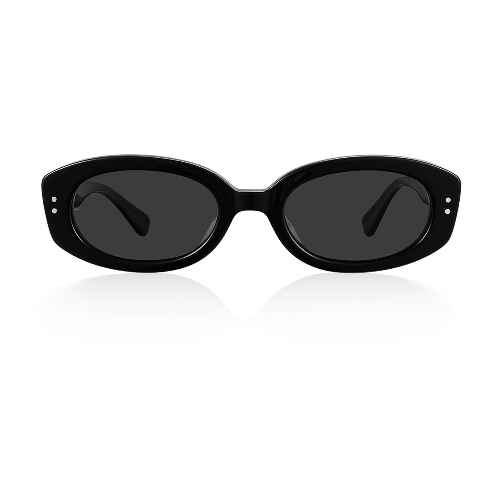 Retro Oval Sunglasses Polarized Trendy Vintage Shades UV400, Exclusive Brand of EssilorLuxottica