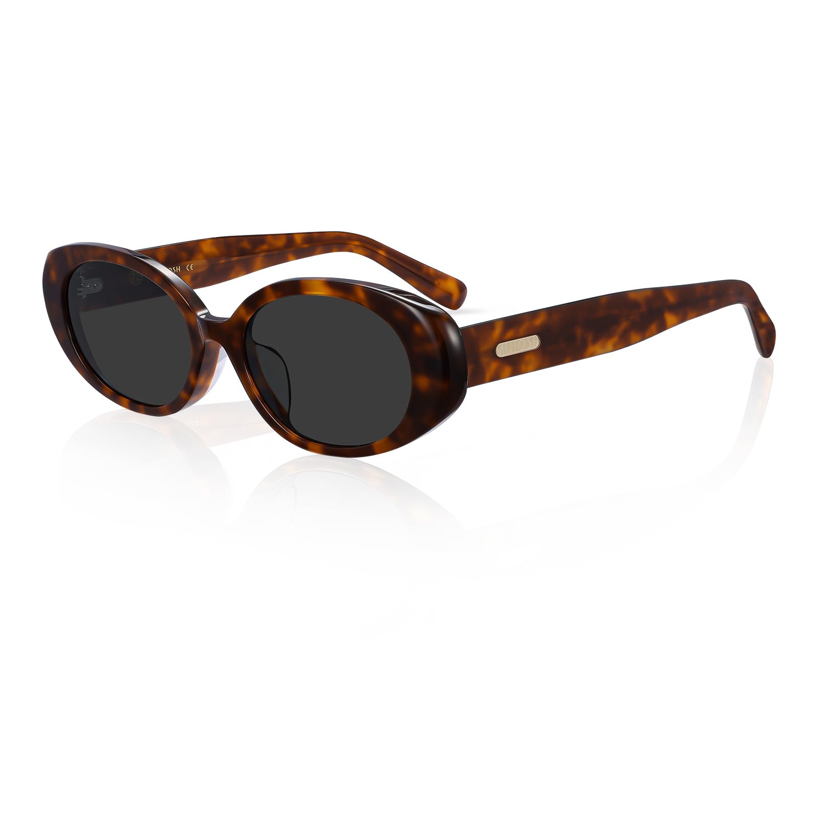 Retro Oval Sunglasses Polarized Trendy Vintage Shades UV400, Exclusive Brand of EssilorLuxottica