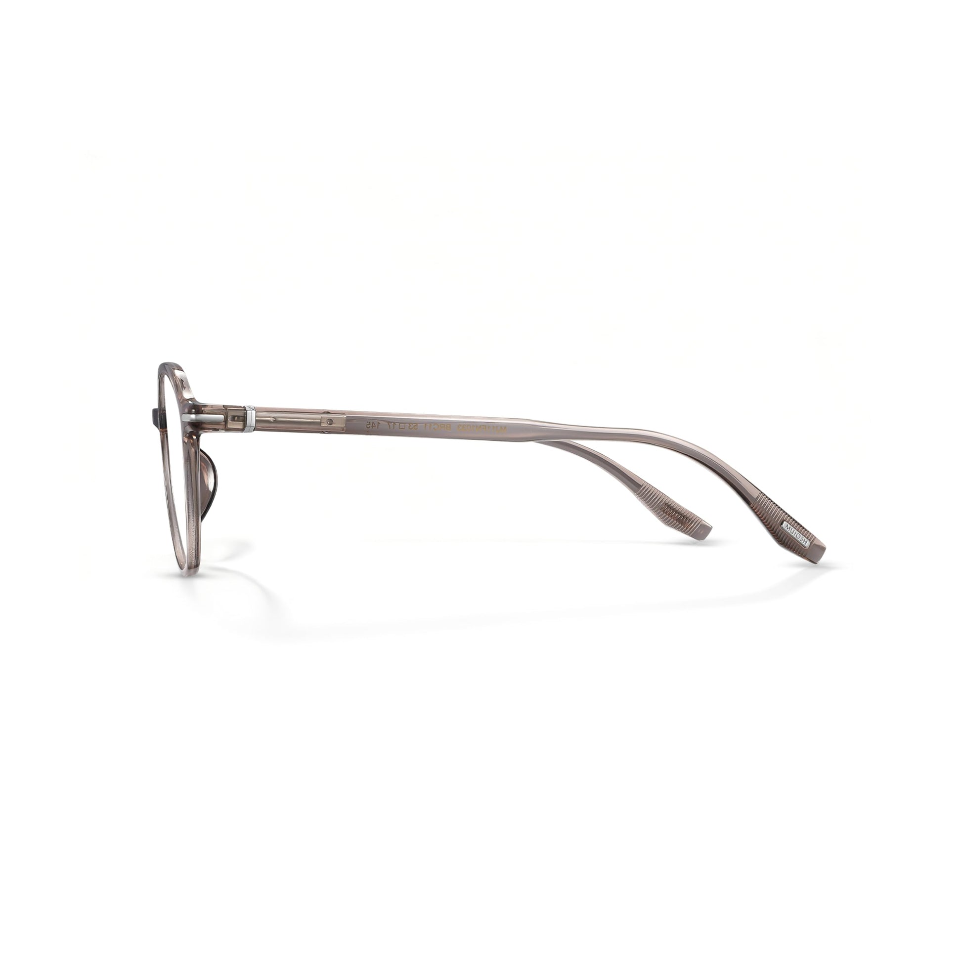Lightweight 12.9g Crown Frame Glasses for Men Women, Non Prescription Fashion Eyewear with Spring Hinges, Anti-Slip Clear Gla