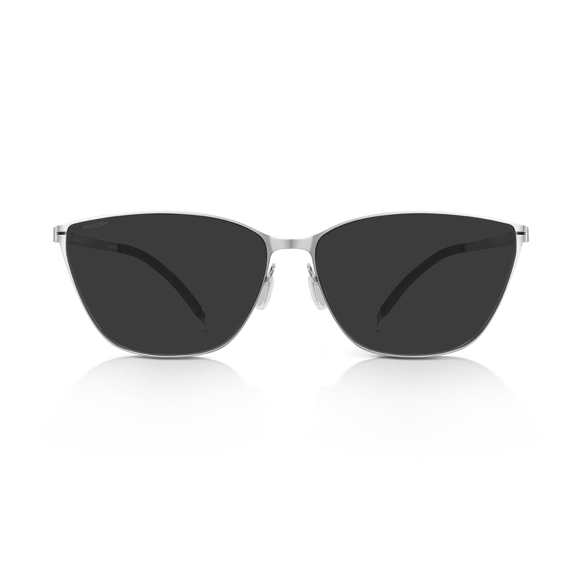 Screwless Polarized Cat-Eye Metal Shades Sunglasses for Women Men, Brand of EssilorLuxottica