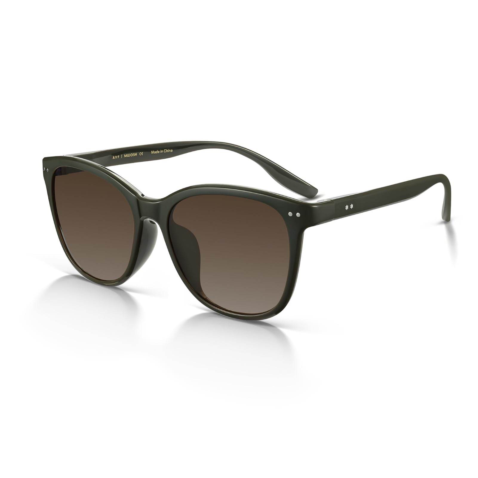 Retro Round Square Sunglasses for Women Men, Vintage Shades UV400 Protection, Exclusive Brand of EssilorLuxottica