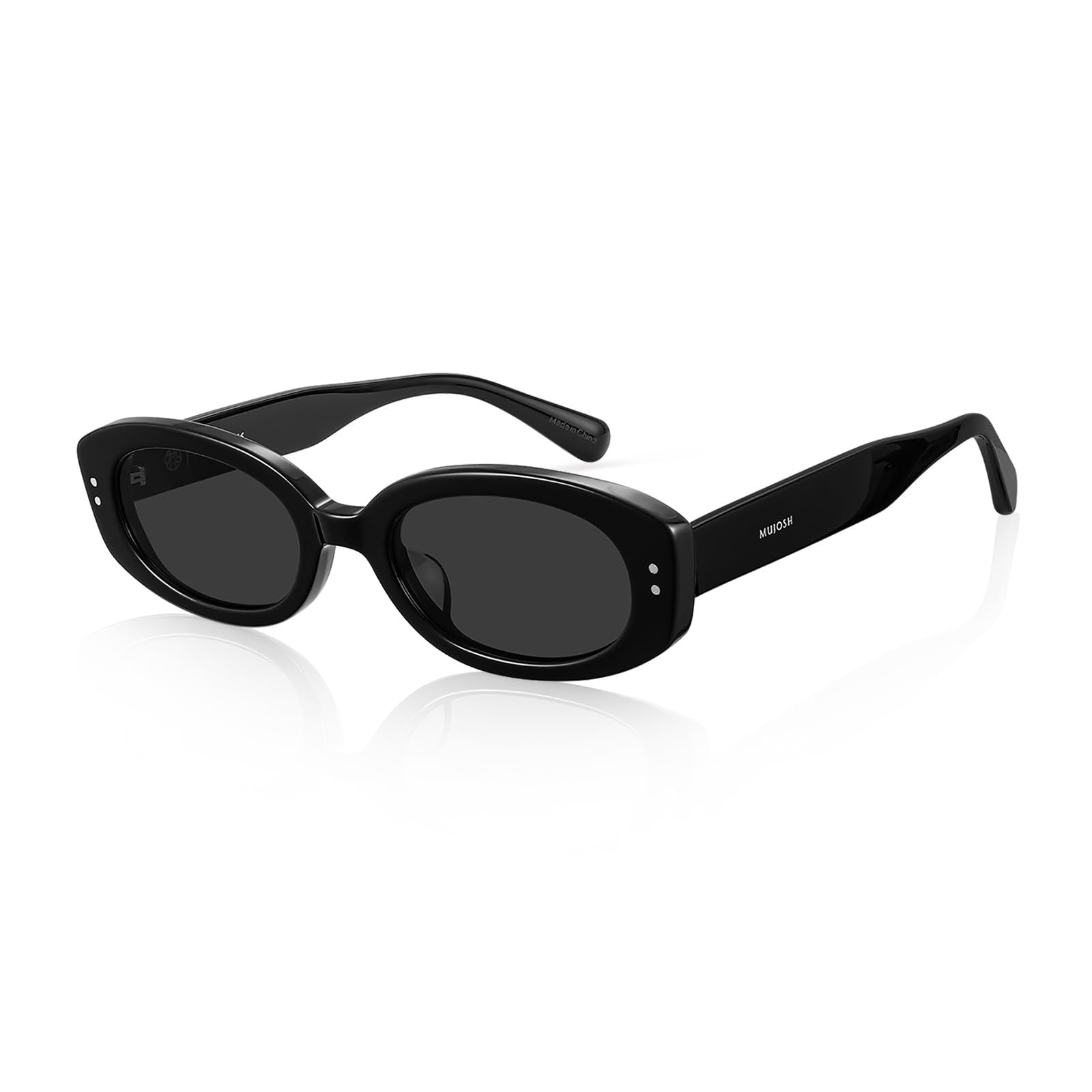 Retro Oval Sunglasses Polarized Trendy Vintage Shades UV400, Exclusive Brand of EssilorLuxottica