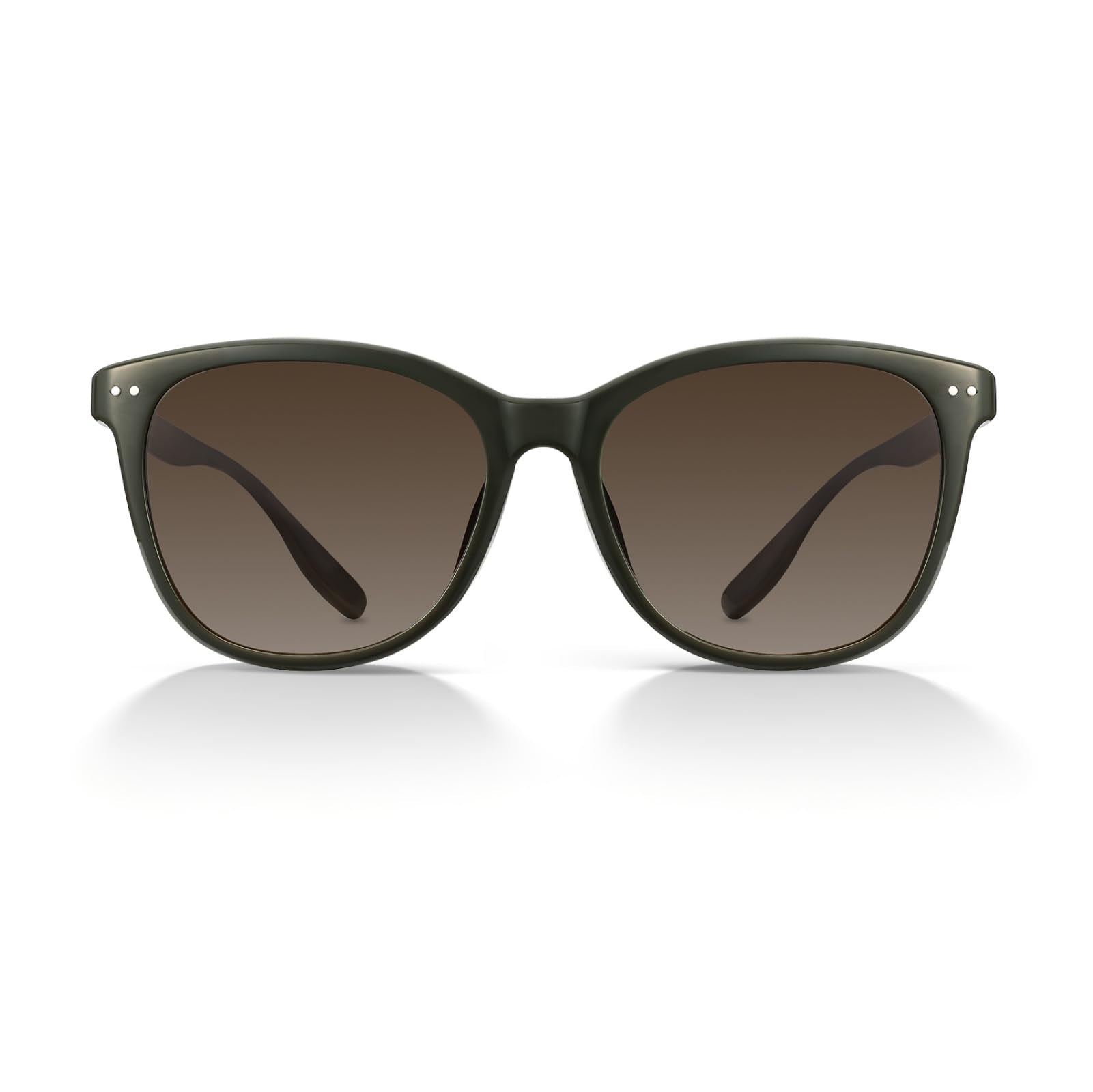 Retro Round Square Sunglasses for Women Men, Vintage Shades UV400 Protection, Exclusive Brand of EssilorLuxottica