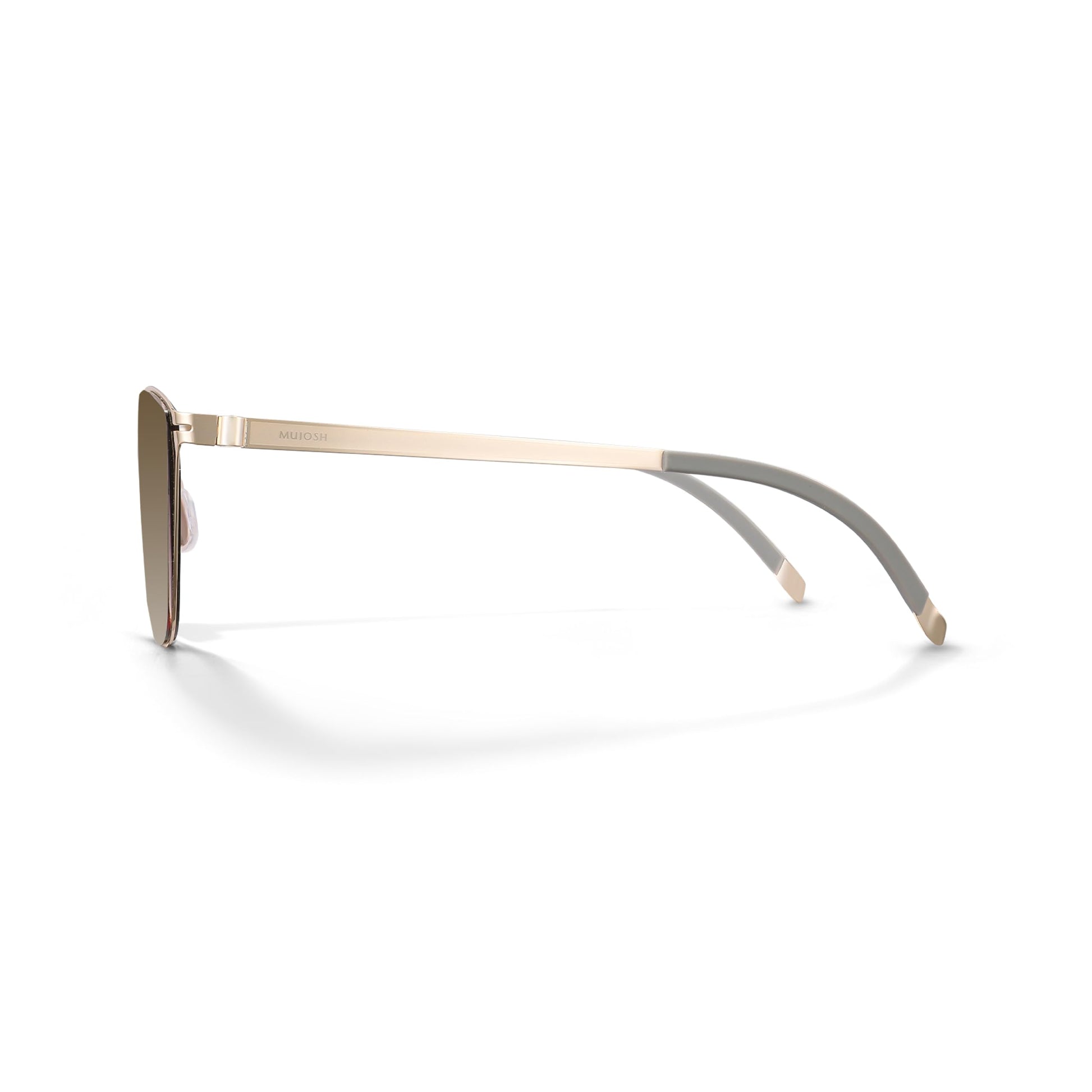 Screwless Cat-Eye Sunglasses for Women Men, Lightweight 18.4g Polarized Metal Shades with Anti-Slip Silicone Tips, UV400 Eyew