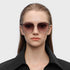 Trendy Oversized Square Sunglasses for Women Men, Retro Big Flat Lens UV Protection Shades, Brand of EssilorLuxottica