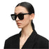 Futuristic Narrow Sunglasses for Women Men, Lightweight TR90 One-Piece Bent Lens, Exclusive Brand of EssilorLuxottica