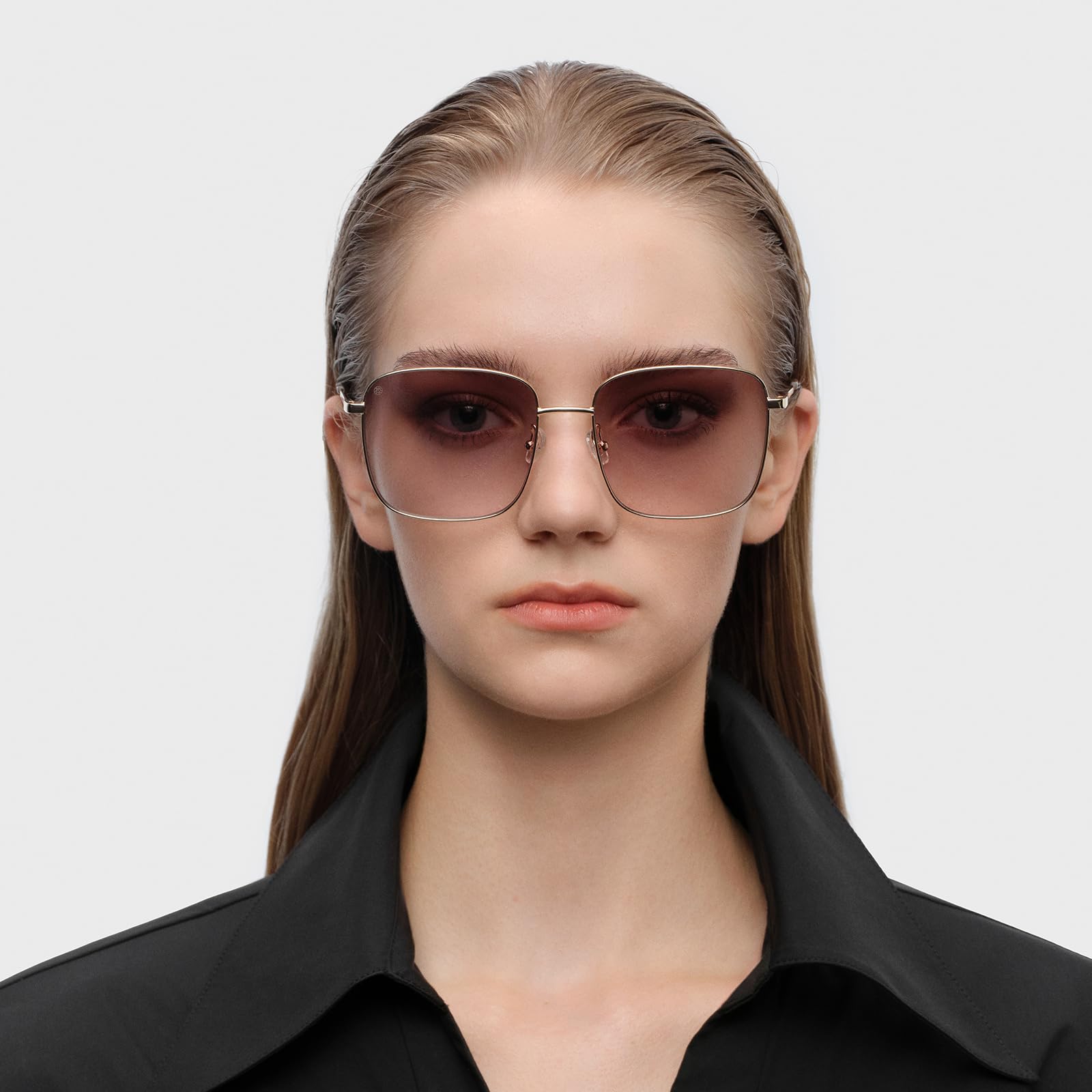 Trendy Oversized Square Sunglasses for Women Men, Retro Big Flat Lens UV Protection Shades for Travel & Fashion Accessories, 