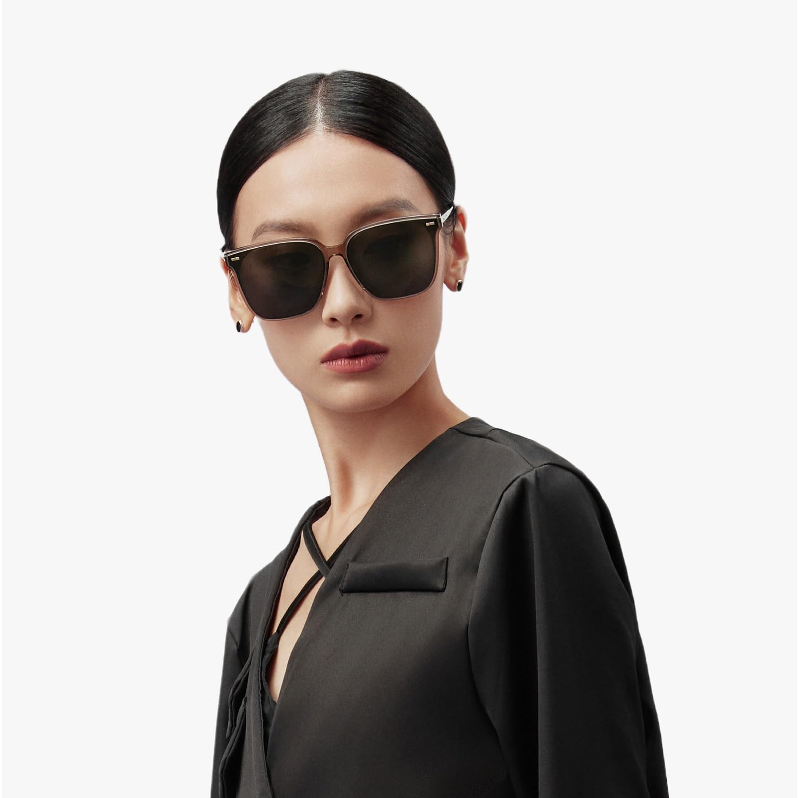 Retro Square Polarized Oversized Sunglasses UV400 Protection for Women Men