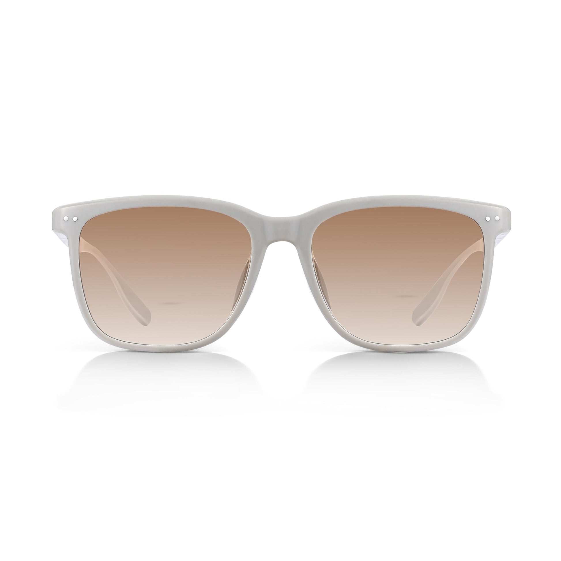 Square Sunglasses for Women Men, Lightweight 21.9g AQUA Flexible Frame with Spring Hinges, Anti-Oil UV400 Shades with Crystal