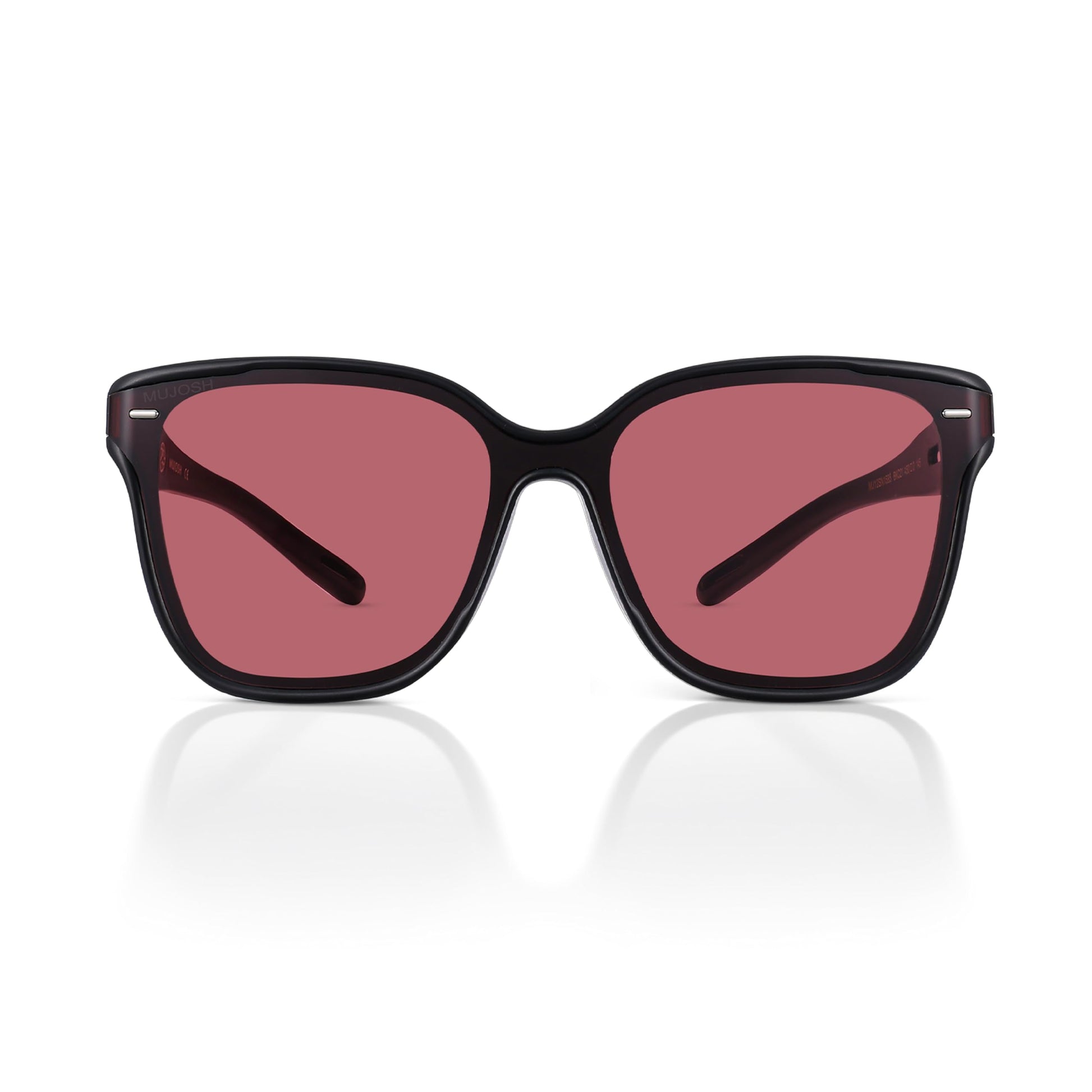 Avant-Garde Square Sunglasses for Women Men, Lightweight 20.9g TR90 One-Piece Bent Lens, Anti-Oil UV400 Shades with Twisted T