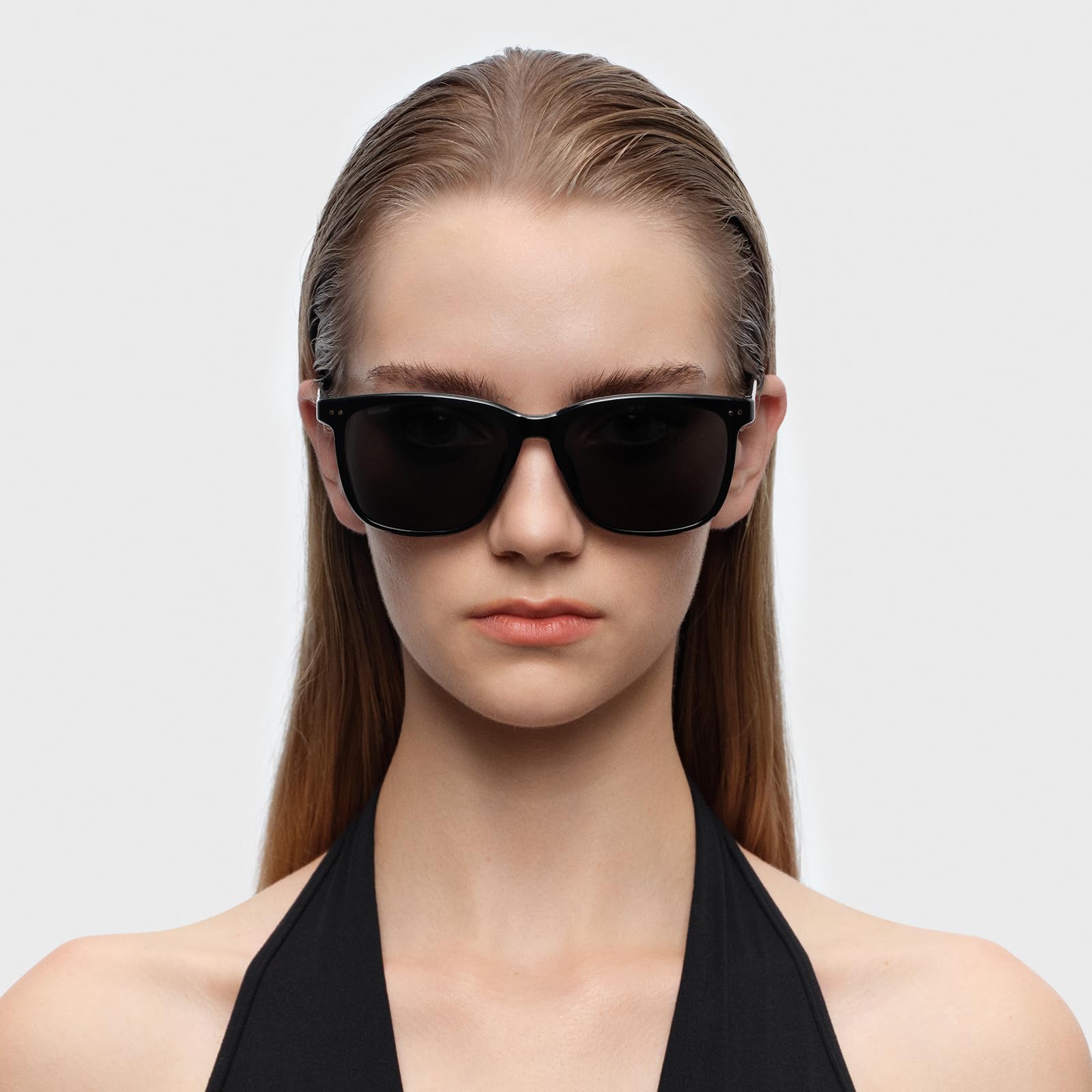Trendy Square Oversized Polarized Sunglasses for Women Men, Exclusive Eyewear Brand of EssilorLuxottica