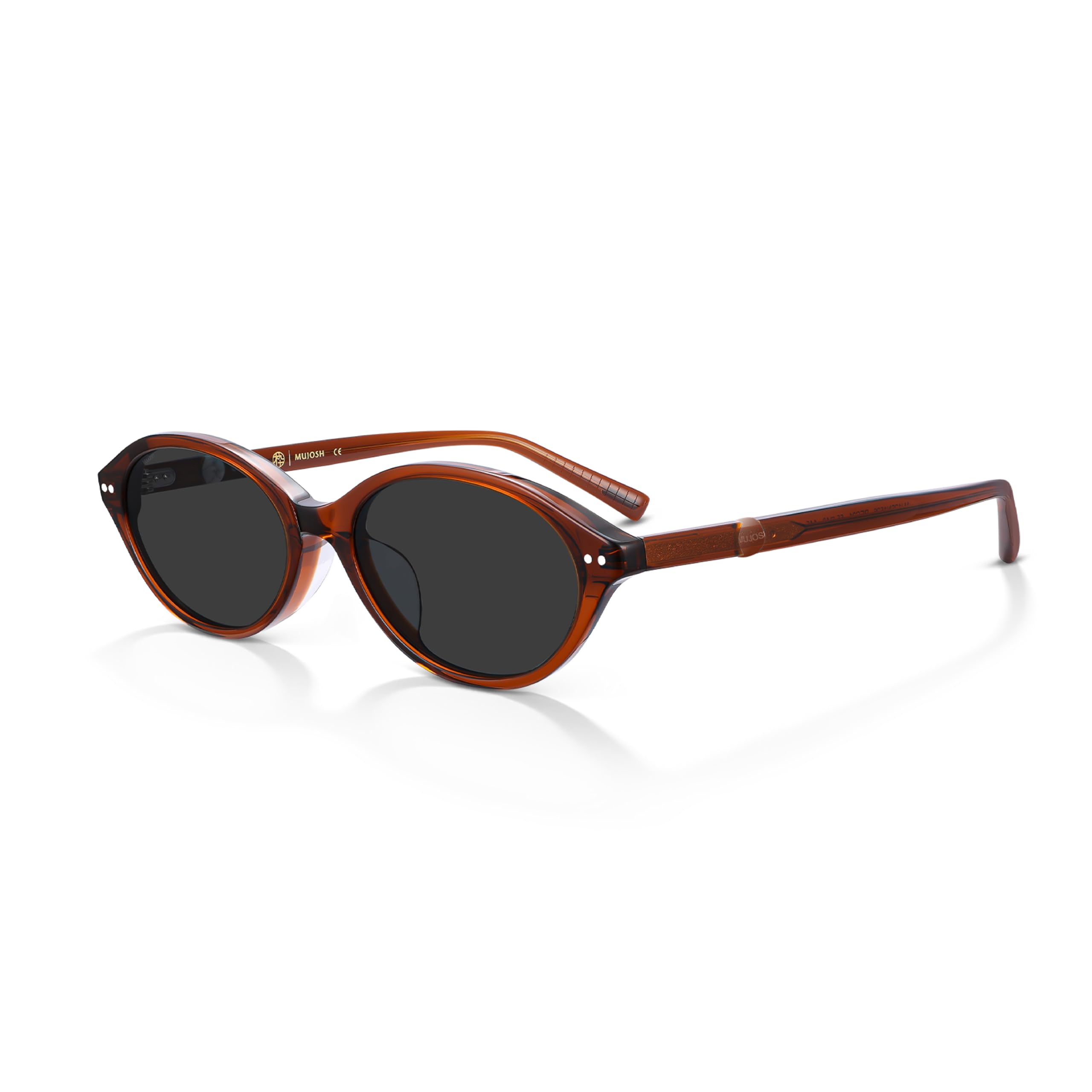 Retro Polarized Narrow Sunglasses for Women Men, Trendy 90s Y2K Sunnies, Exclusive Eyewear Brand of EssilorLuxottica