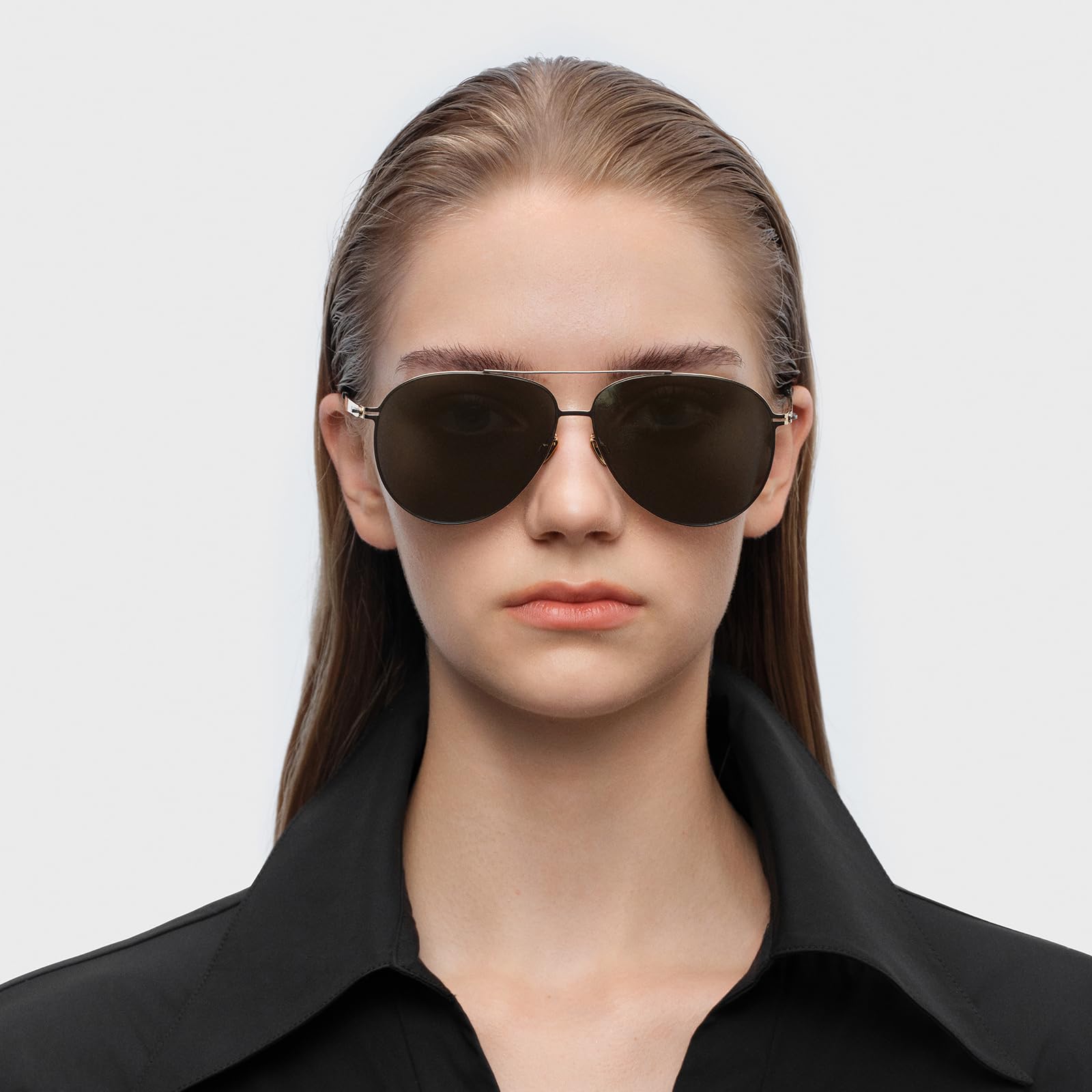 Retro Trendy Classic Aviator Sunglasses for Men Lightweight, Exclusive Eyewear Brand of EssilorLuxottica