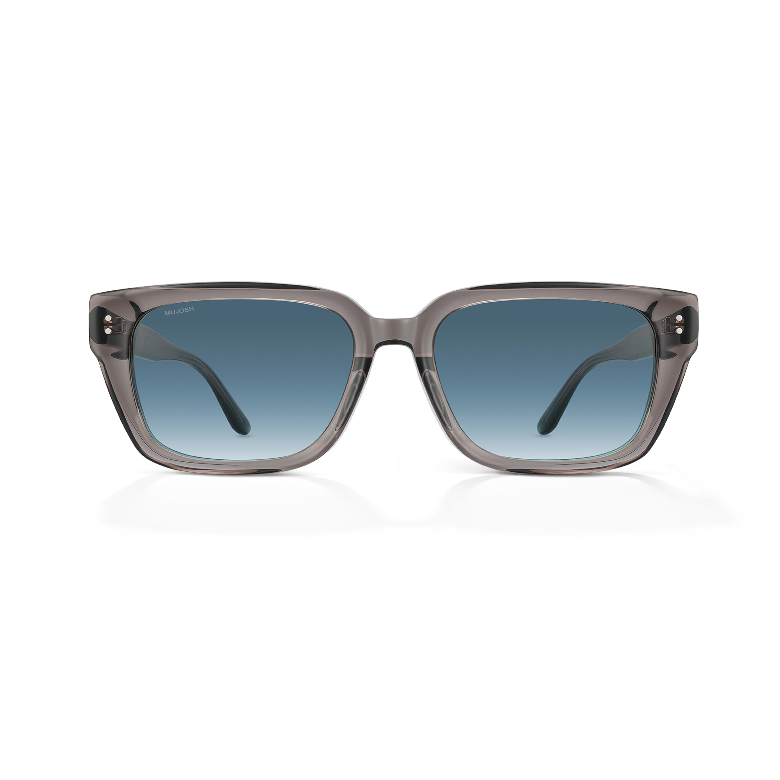 Trendy Narrow Square Sunglasses for Women Men, Acetate Polarized Shades with Hollow Metal Decor & Crystal Logo, UV400 Eyewear