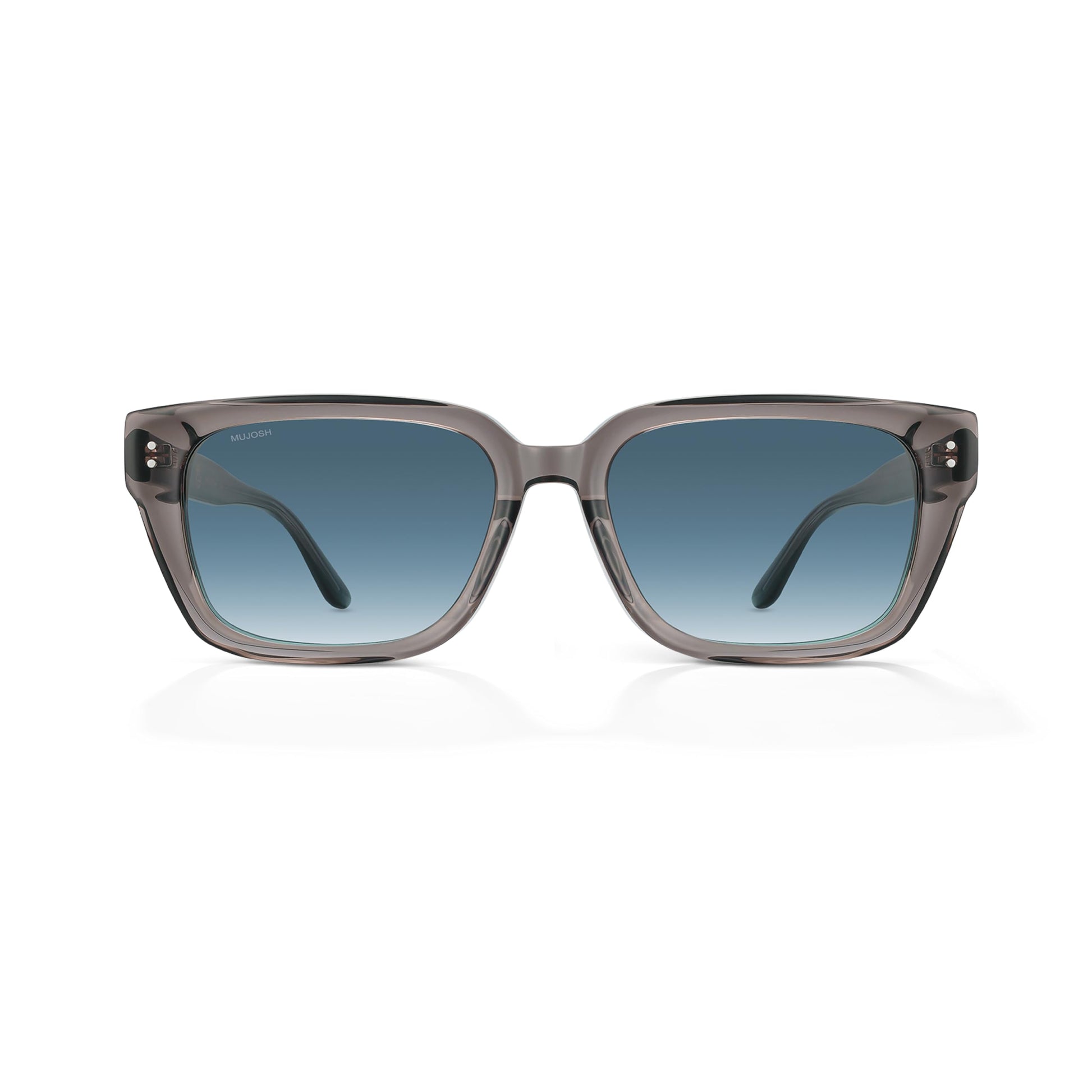 Trendy Narrow Square Sunglasses for Women Men, Acetate Polarized Shades with Hollow Metal Decor & Crystal Logo, UV400 Eyewear