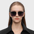 Trendy Oversized Square Sunglasses for Women Men, Retro Big Flat Lens UV Protection Shades, Brand of EssilorLuxottica