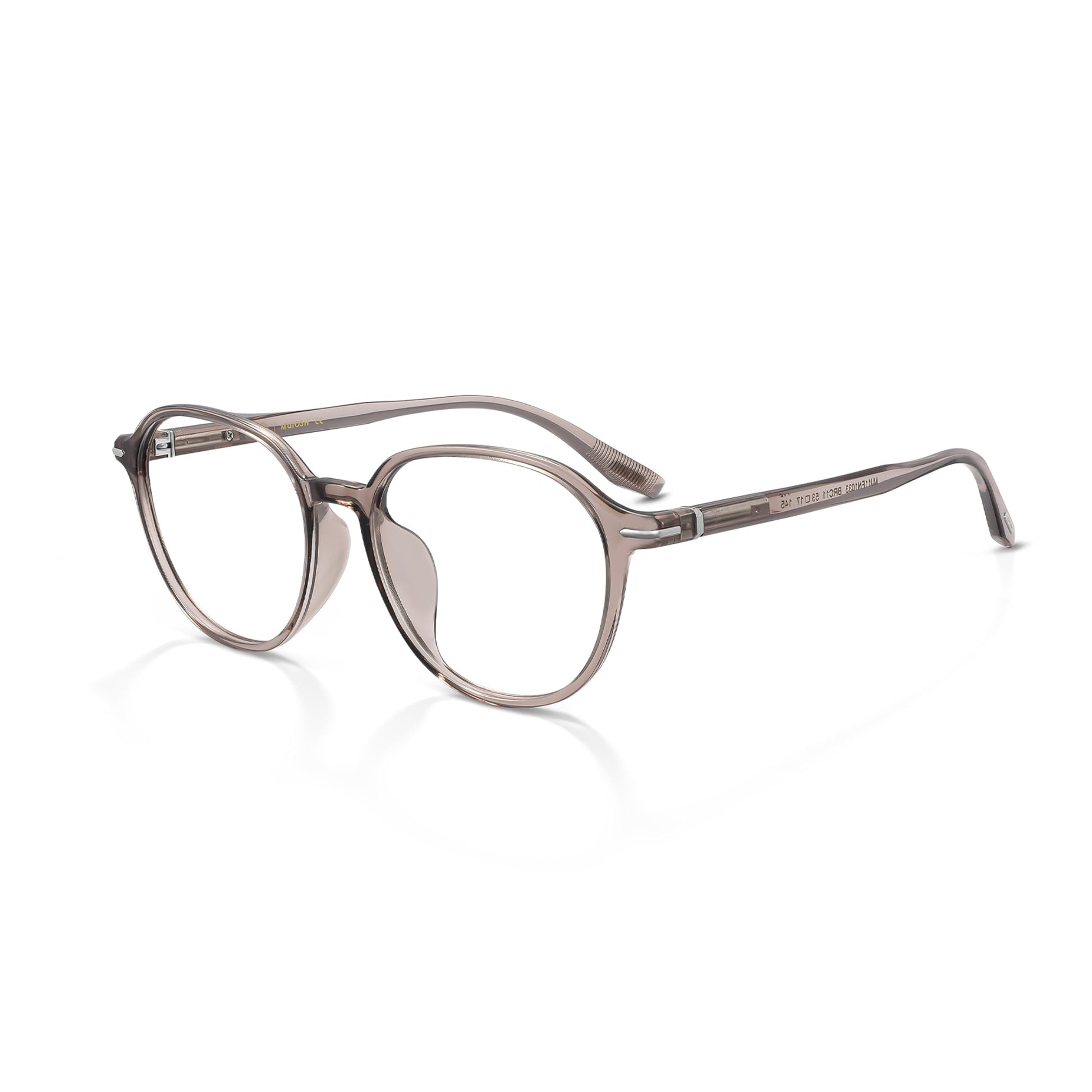 Lightweight 12.9g Crown Frame Glasses for Men Women, Non Prescription Fashion Eyewear with Spring Hinges, Anti-Slip Clear Gla
