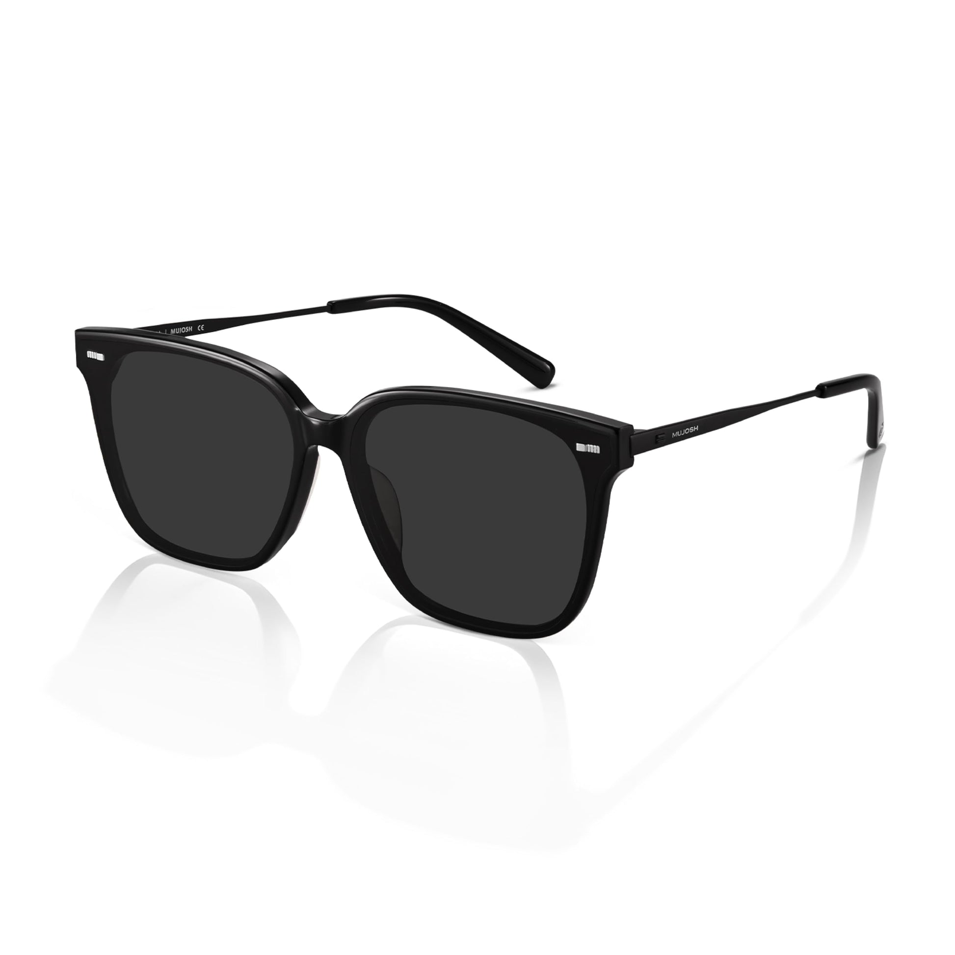 Retro Square Polarized Oversized Sunglasses UV400 Protection for Women Men