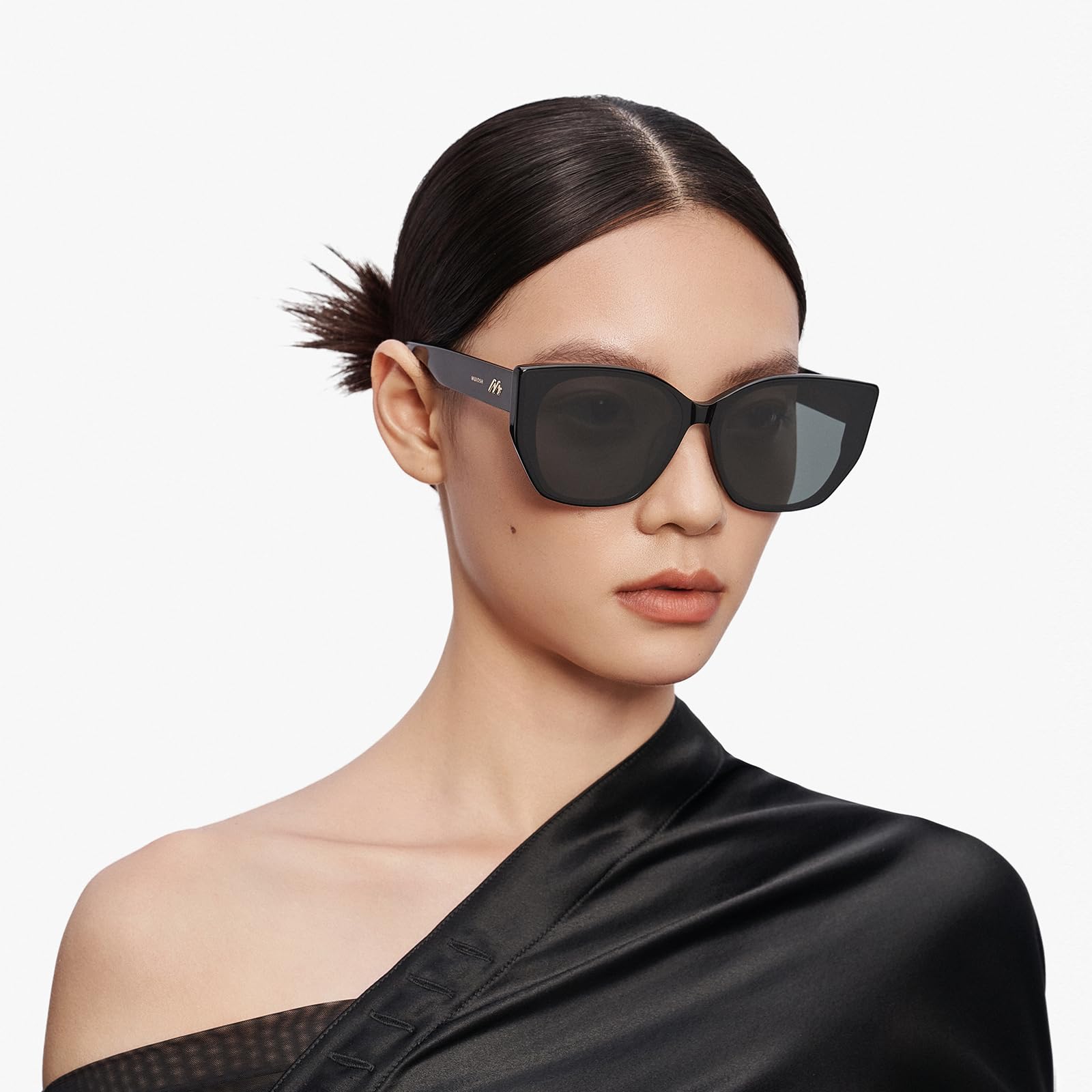 Cat Eye Sunglasses UV400 Trendy Acetate Exclusive Brand of EssilorLuxottica
