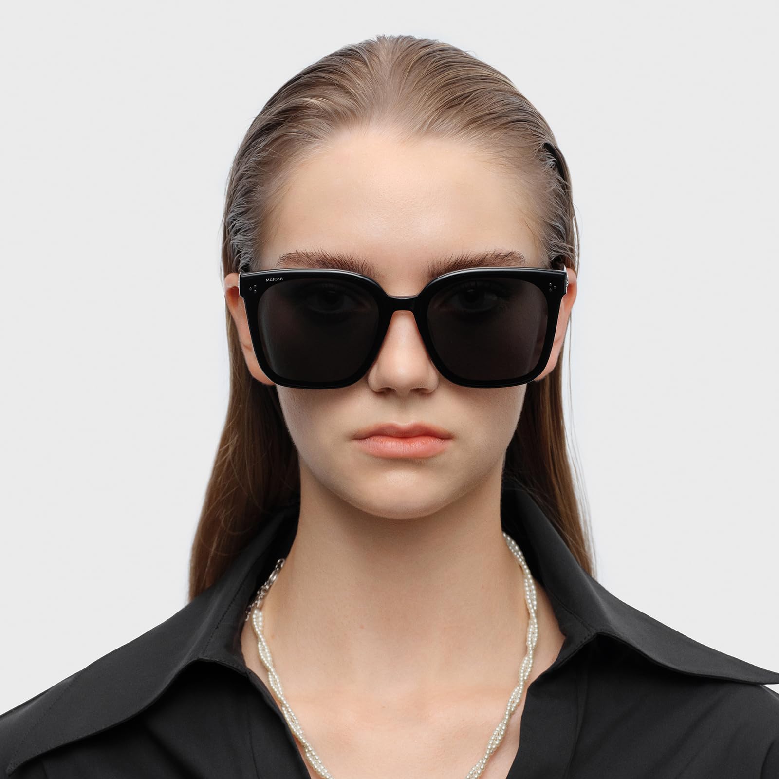 Trendy Square Oversized Polarized Sunglasses for Women Men, Exclusive Eyewear Brand of EssilorLuxottica
