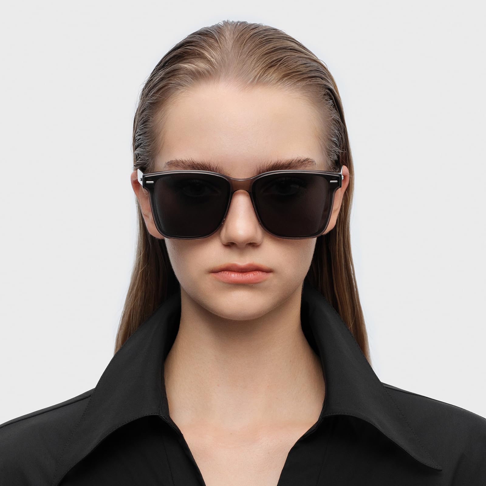 Trendy Square Oversized Polarized Sunglasses for Women Men, Exclusive Eyewear Brand of EssilorLuxottica
