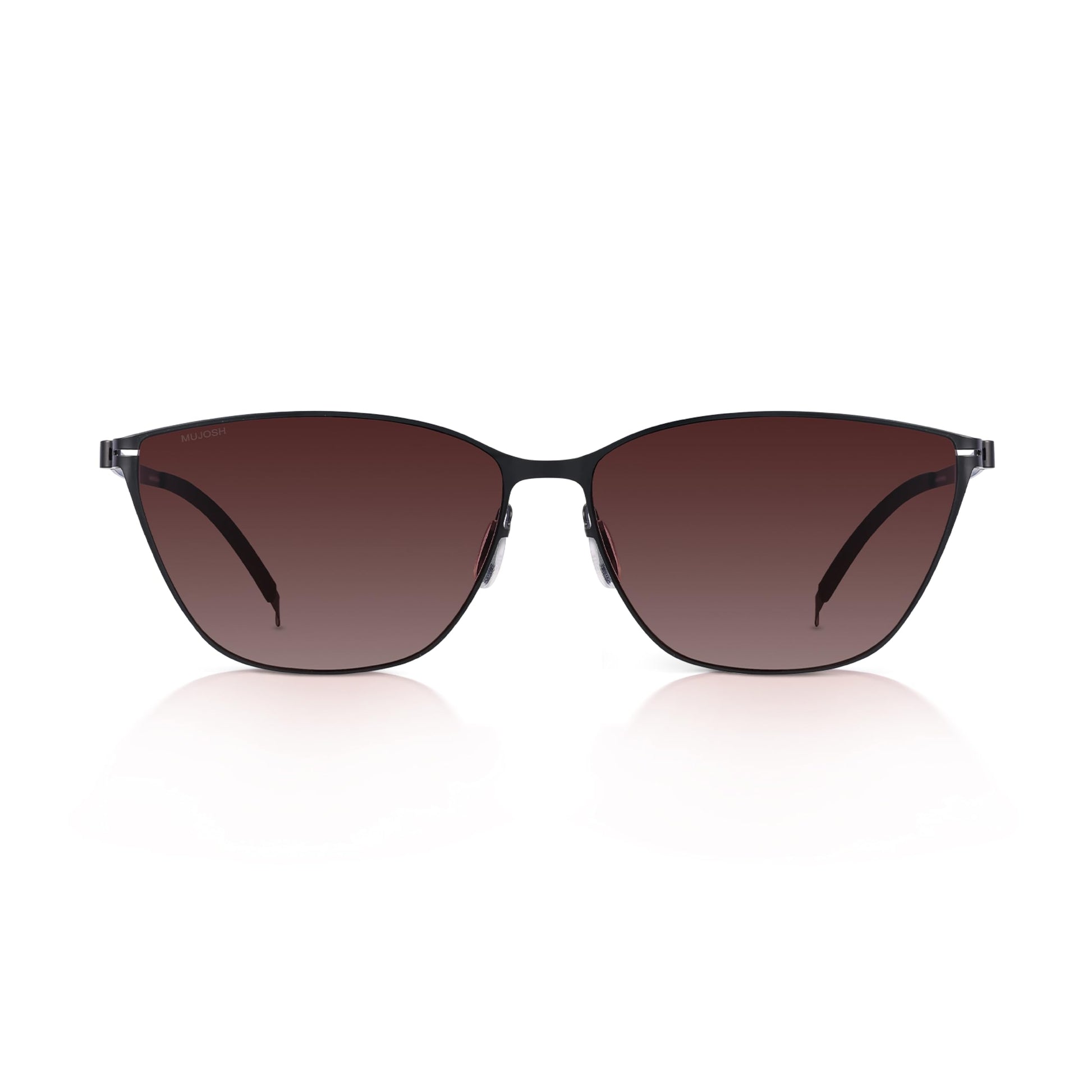 Screwless Polarized Cat-Eye Metal Shades Sunglasses for Women Men, Brand of EssilorLuxottica