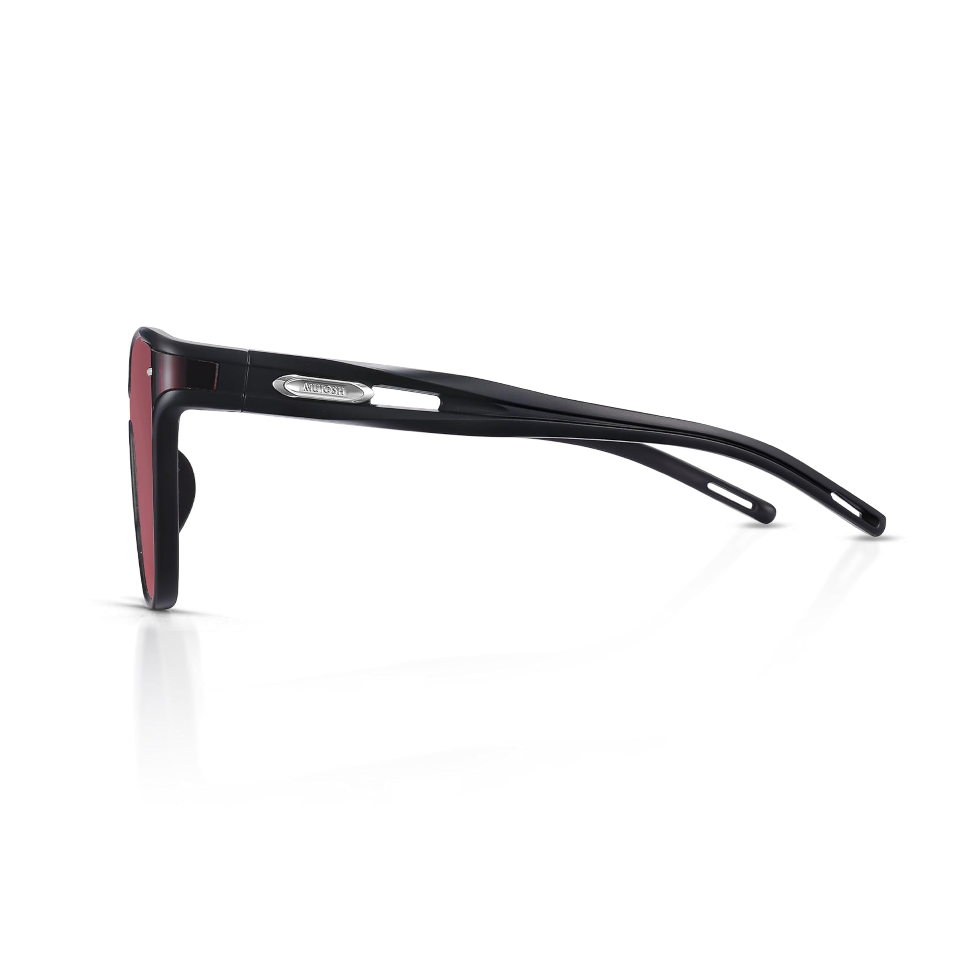 Avant-Garde Square Sunglasses for Women Men, Lightweight 20.9g TR90 One-Piece Bent Lens, Anti-Oil UV400 Shades with Twisted T
