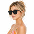 Retro Square Polarized Oversized Sunglasses UV400 Protection for Women Men