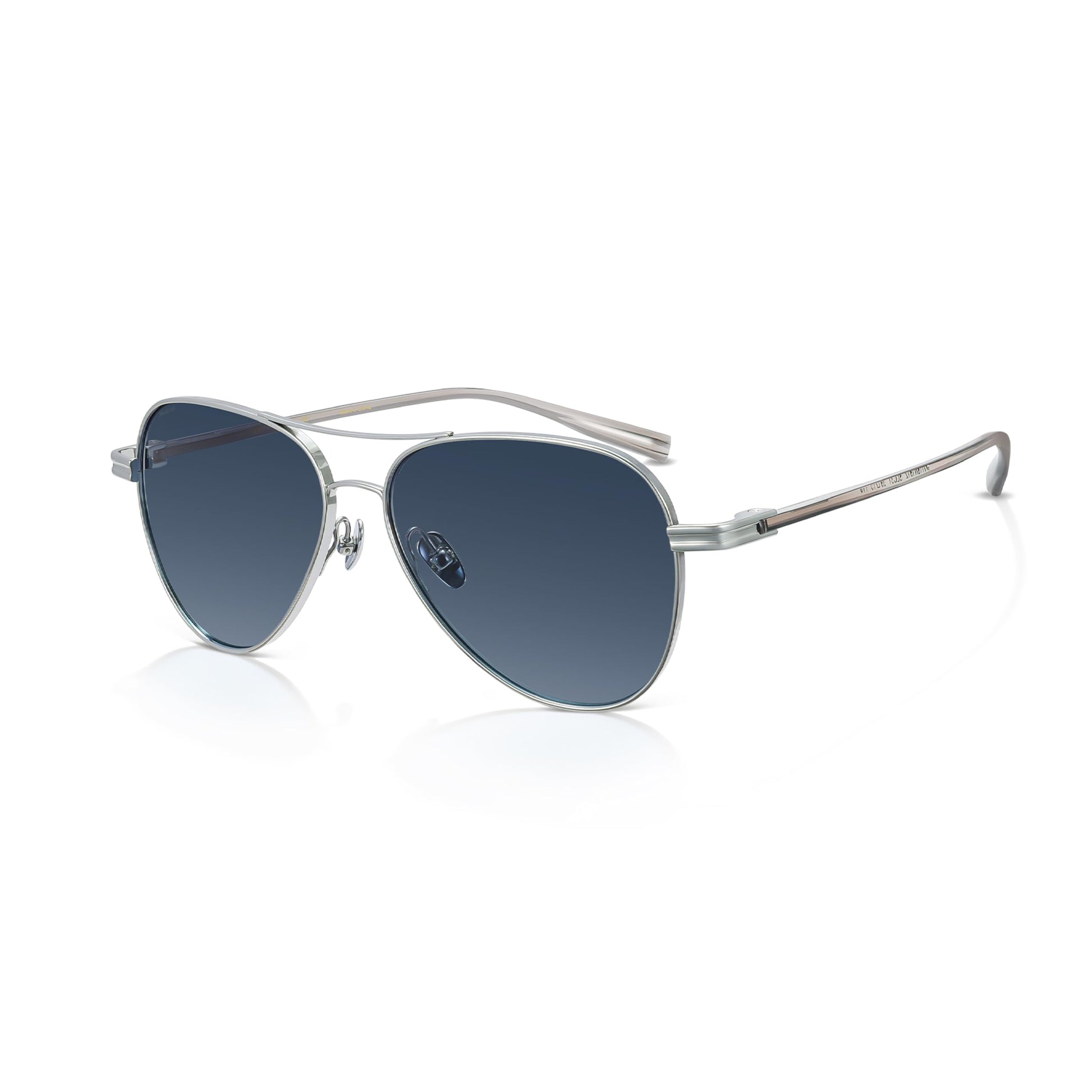 Titanium Aviator Sunglasses for Men Women, Lightweight 19.8g AQUA Hybrid Frame Polarized Shades, Anti-Oil UV400 Double Bridge