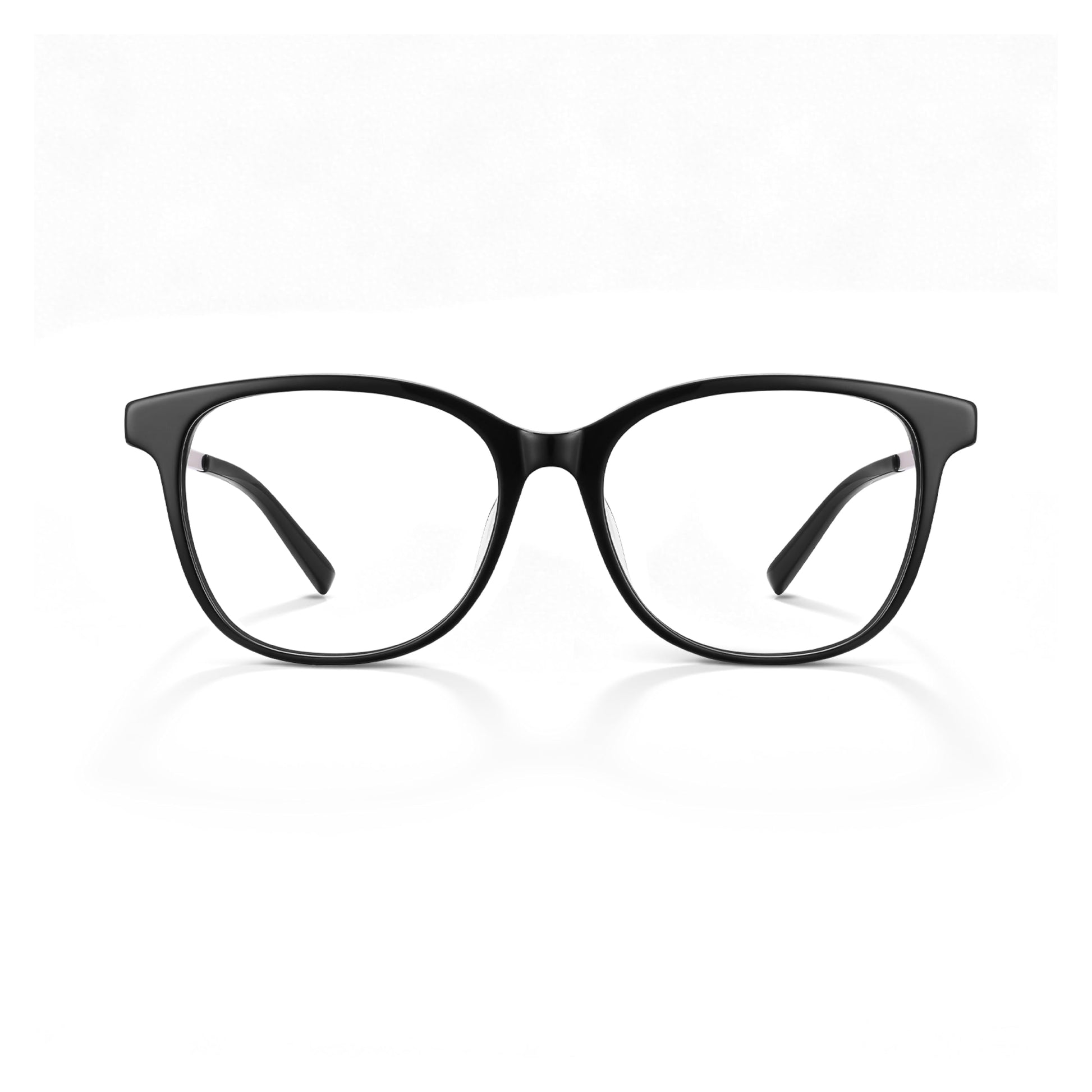 Beta-Titanium Glasses Frames for Women Men, Lightweight 13.5g Square Eyewear with Matte Gold Temples, Fashion Frame for Offic