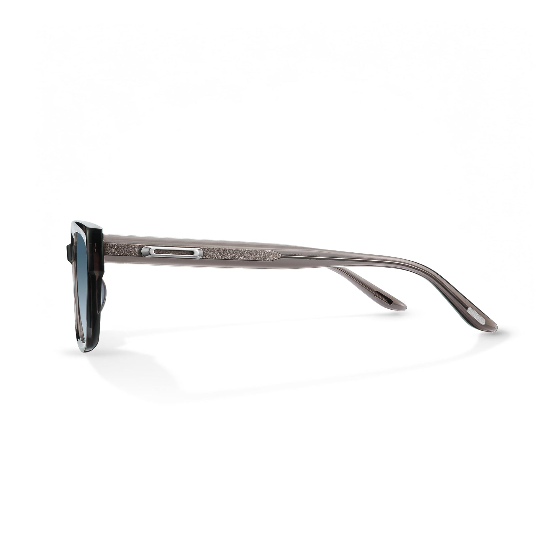 Trendy Narrow Square Sunglasses for Women Men, Acetate Polarized Shades with Hollow Metal Decor & Crystal Logo, UV400 Eyewear