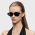 Retro Polarized Narrow Sunglasses for Women Men, Trendy 90s Y2K Sunnies, Exclusive Eyewear Brand of EssilorLuxottica