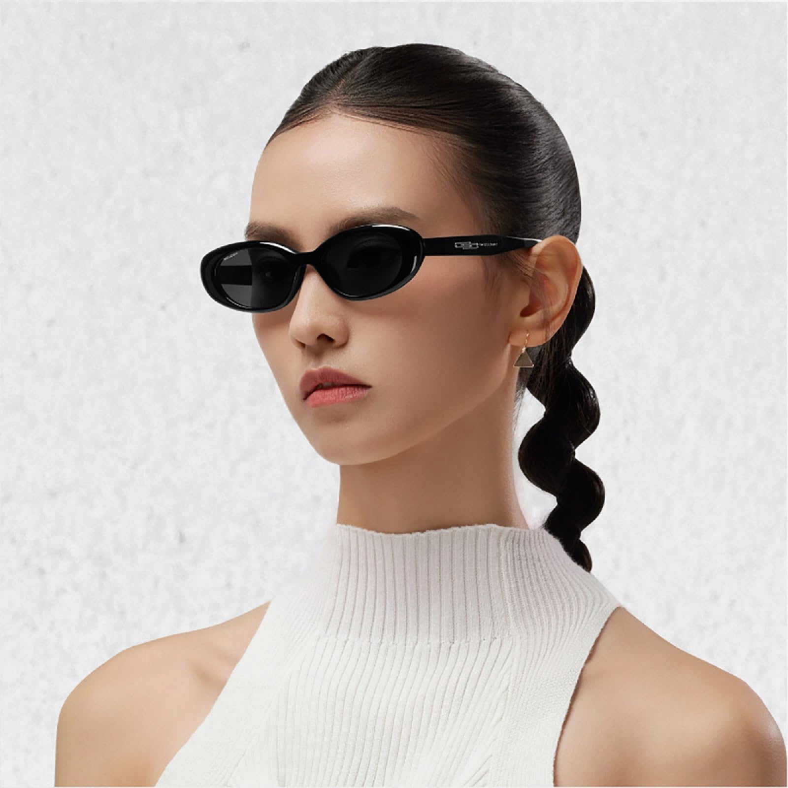 Retro Oval Sunglasses Polarized Trendy Vintage Shades UV400, Exclusive Brand of EssilorLuxottica