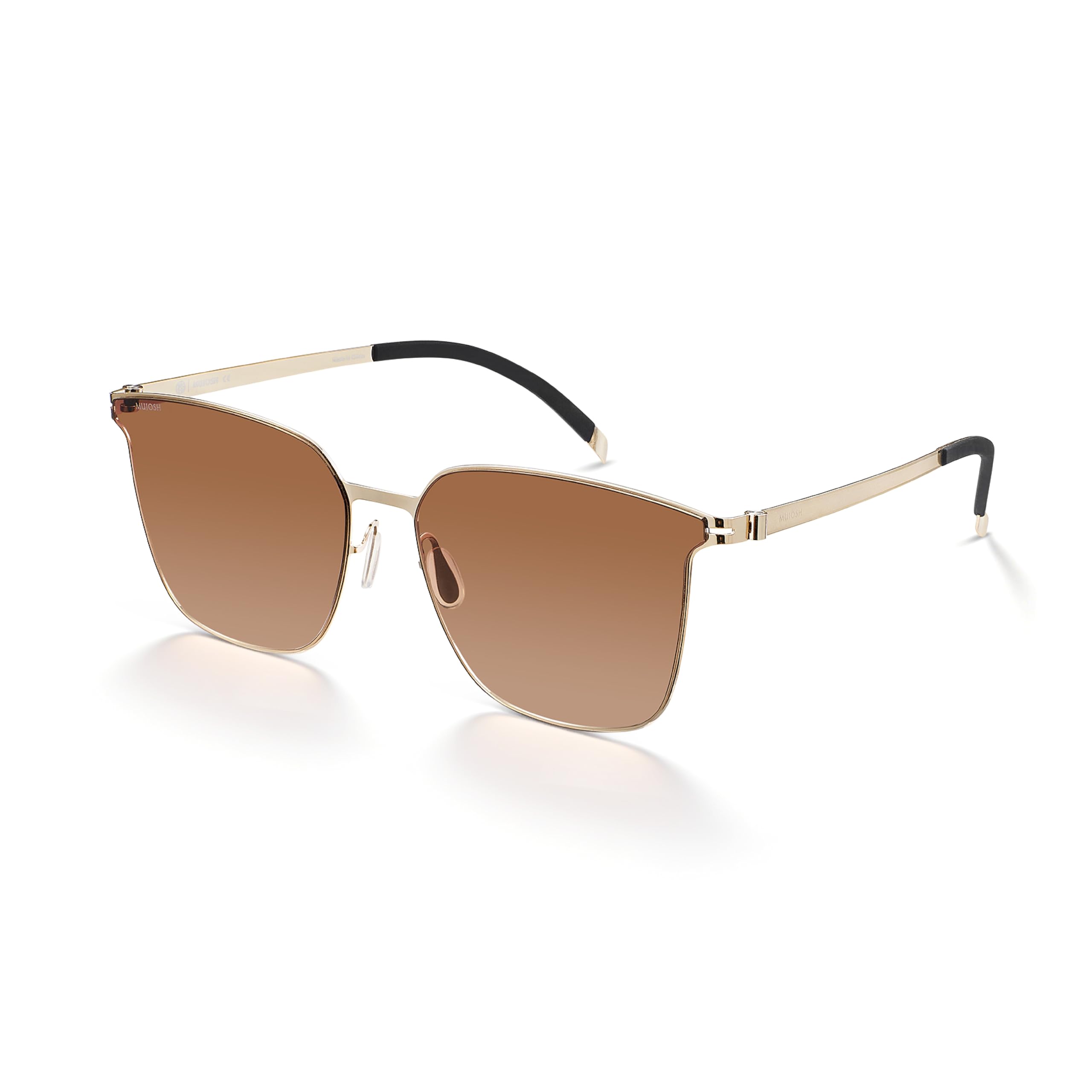 Screwless Polarized Cat-Eye Metal Shades Sunglasses for Women Men, Brand of EssilorLuxottica