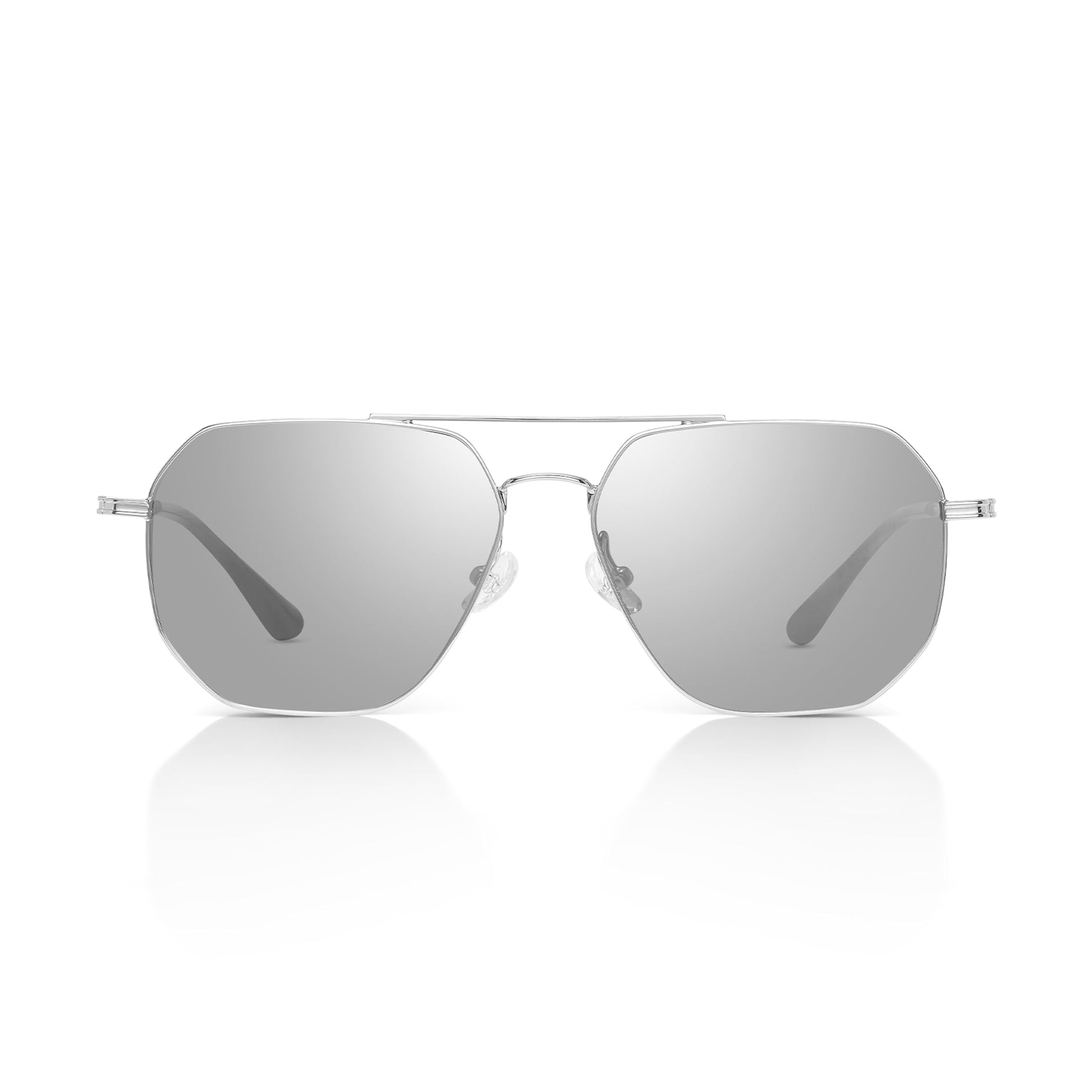 Geometric Polygon Aviator Sunglasses for Men Women, Lightweight Double Bridge Shades for Driving, Fishing & Fashion Accessori