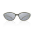Futuristic Narrow Sunglasses for Women Men, Lightweight TR90 One-Piece Bent Lens with Twisted Hollow Temples, UV400 Shades fo