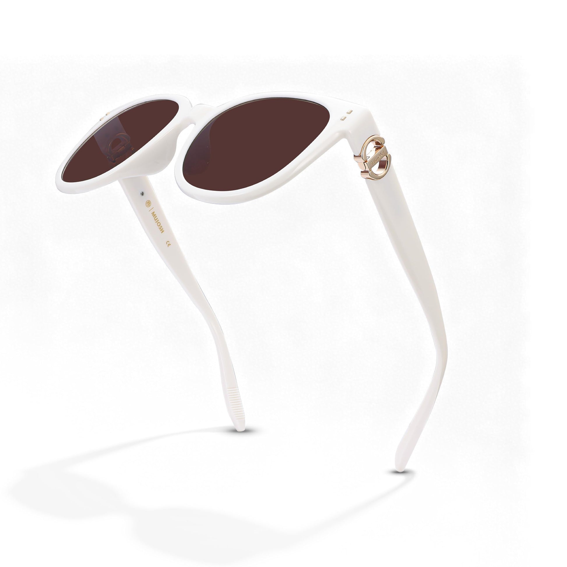 Oversized Square Sunglasses for Women Men, Lightweight TR90 Polarized Shades with Geometric Hinge, Anti-Oil UV400 Eyewear for