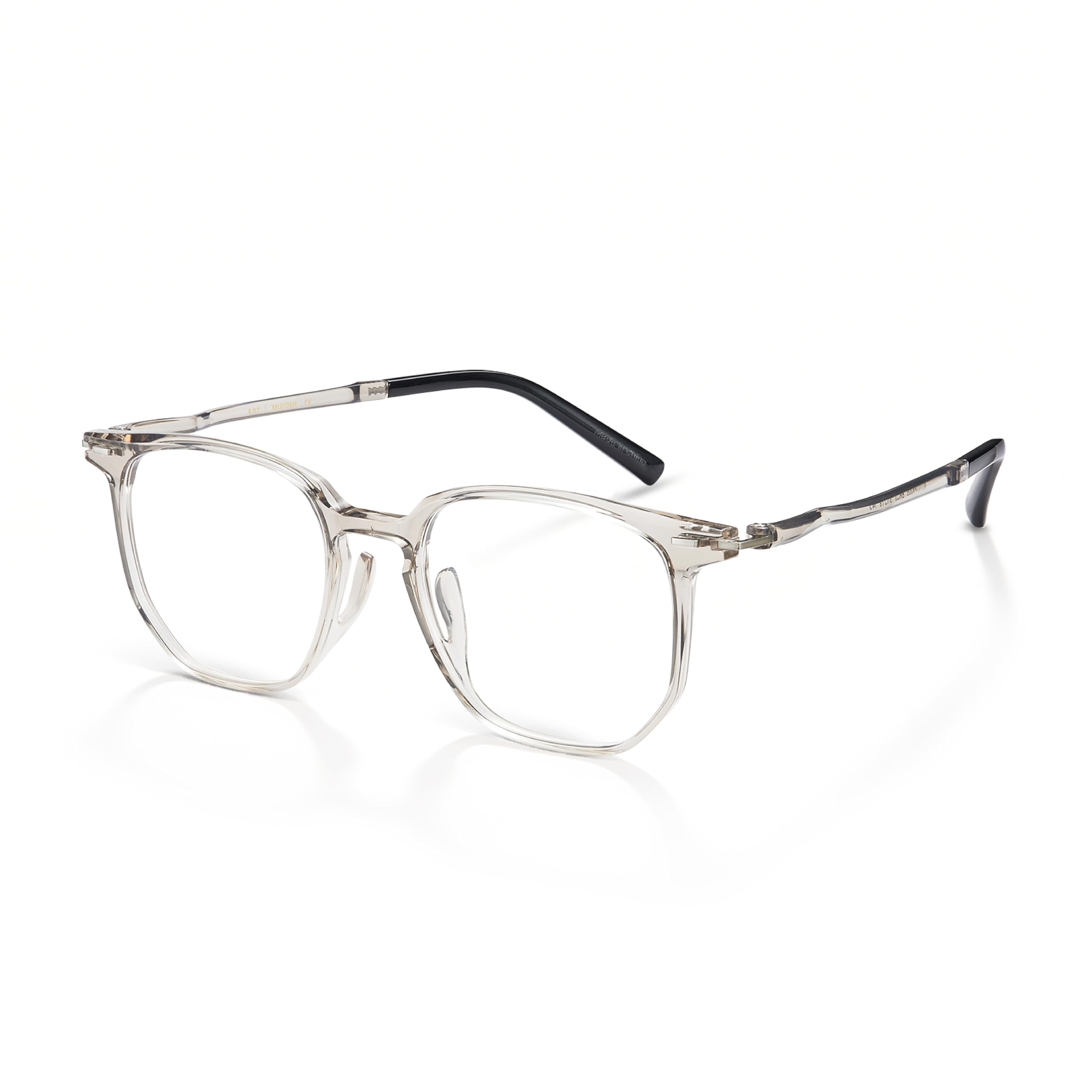 Ultem 9.6g Glasses Frames for Women Men, Lightweight Geometric Square Eyewear with Mortise-Tenon Hinge, Fashion Optical Frame