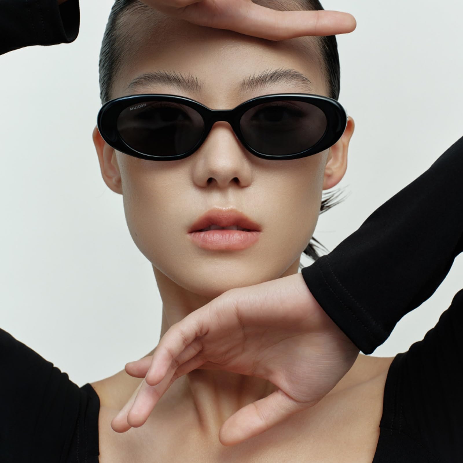 Retro Oval Sunglasses Polarized Trendy Vintage Shades UV400, Exclusive Brand of EssilorLuxottica