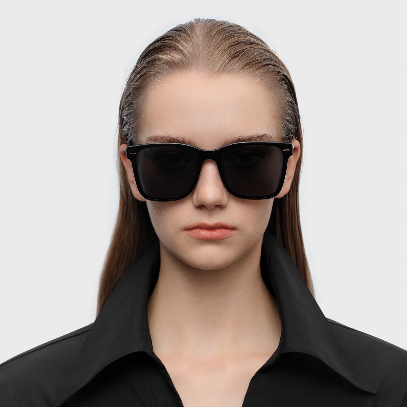 Trendy Square Oversized Polarized Sunglasses for Women Men, Exclusive Eyewear Brand of EssilorLuxottica