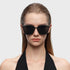 Retro Square Polarized Oversized Sunglasses UV400 Protection for Women Men