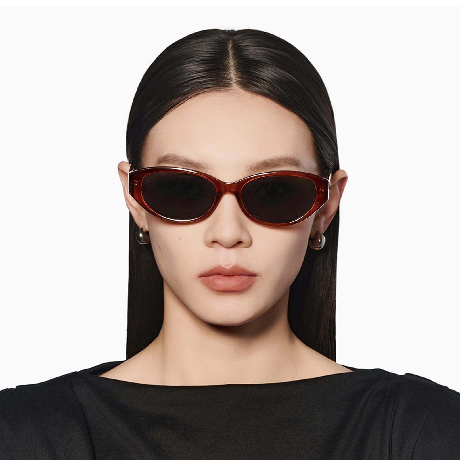 Vintage Narrow Cat-Eye Sunglasses for Women Men, Exclusive Eyewear Brand of EssilorLuxottica
