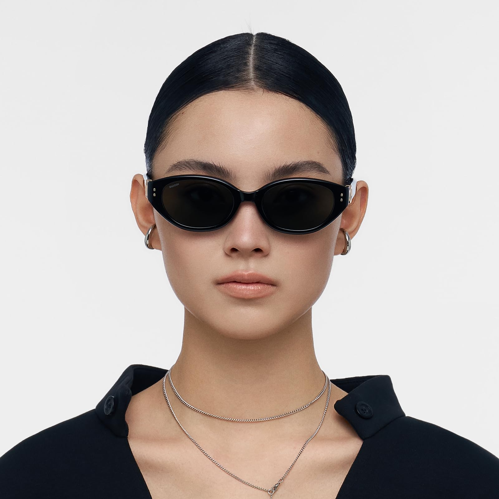 Vintage Narrow Cat-Eye Sunglasses for Women Men, Exclusive Eyewear Brand of EssilorLuxottica