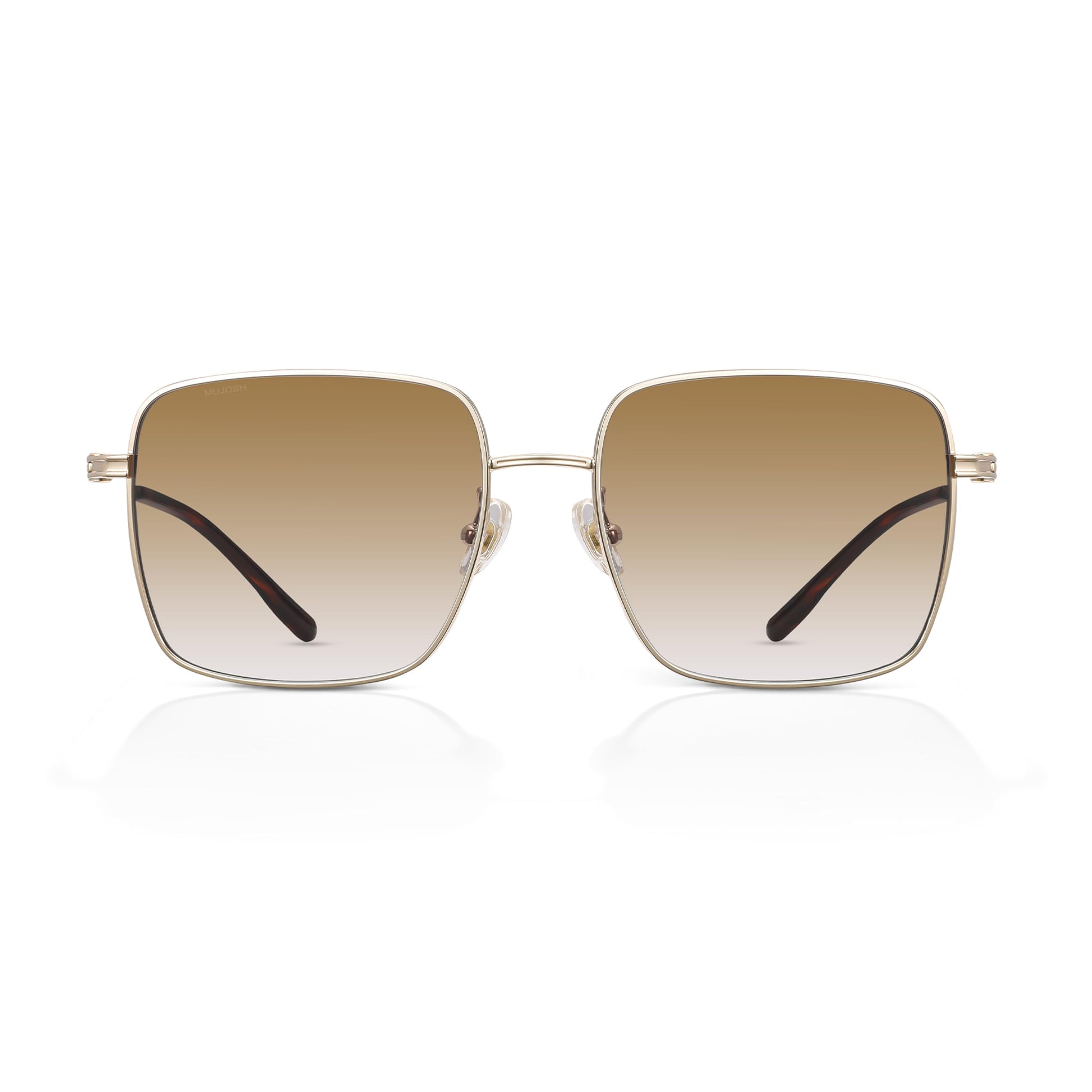 Trendy Oversized Square Sunglasses for Women Men, Retro Big Flat Lens UV Protection Shades, Brand of EssilorLuxottica