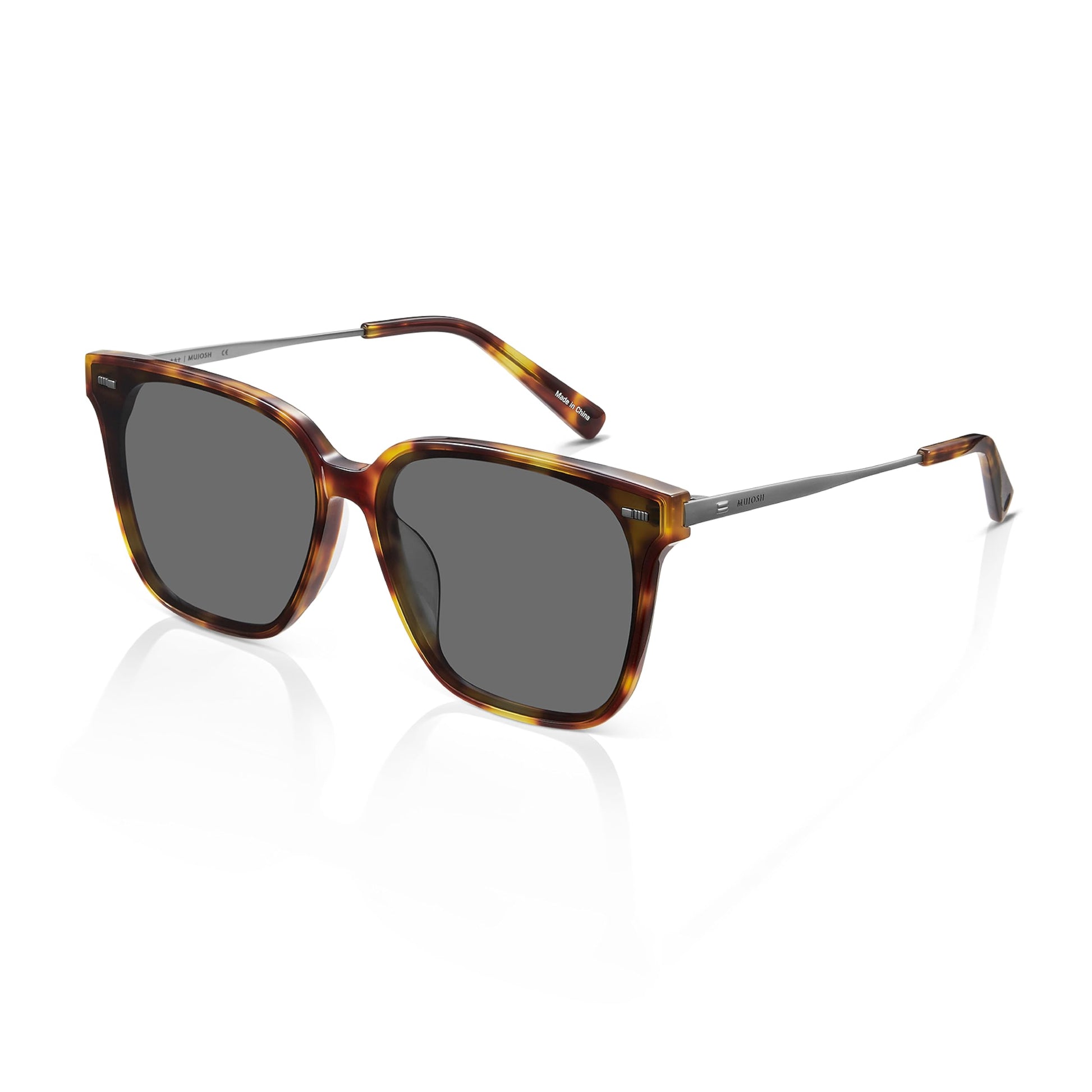 Retro Square Polarized Oversized Sunglasses UV400 Protection for Women Men